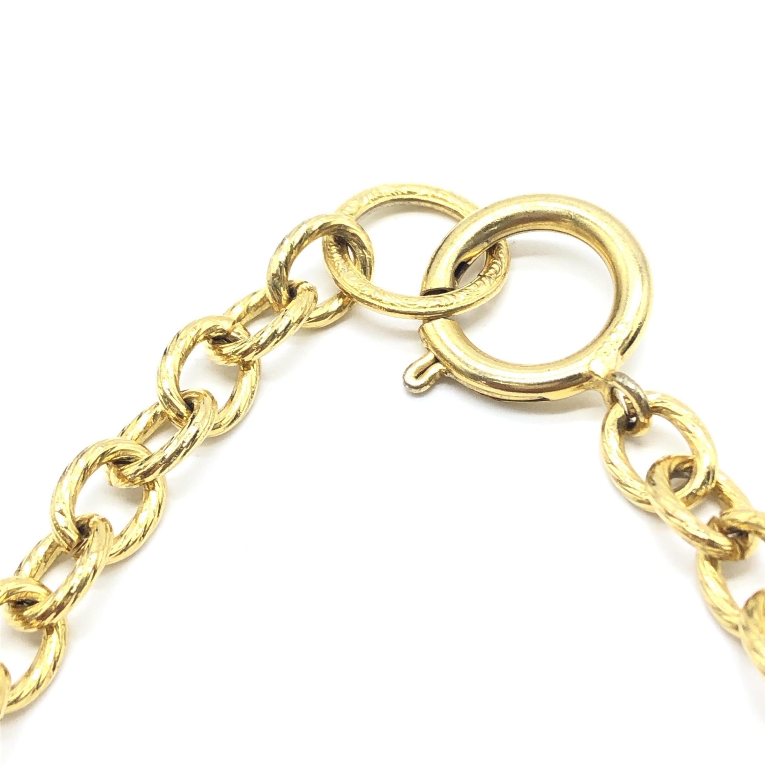 Chanel Gold Plated Chain Necklace With Bow Charms - Image 6