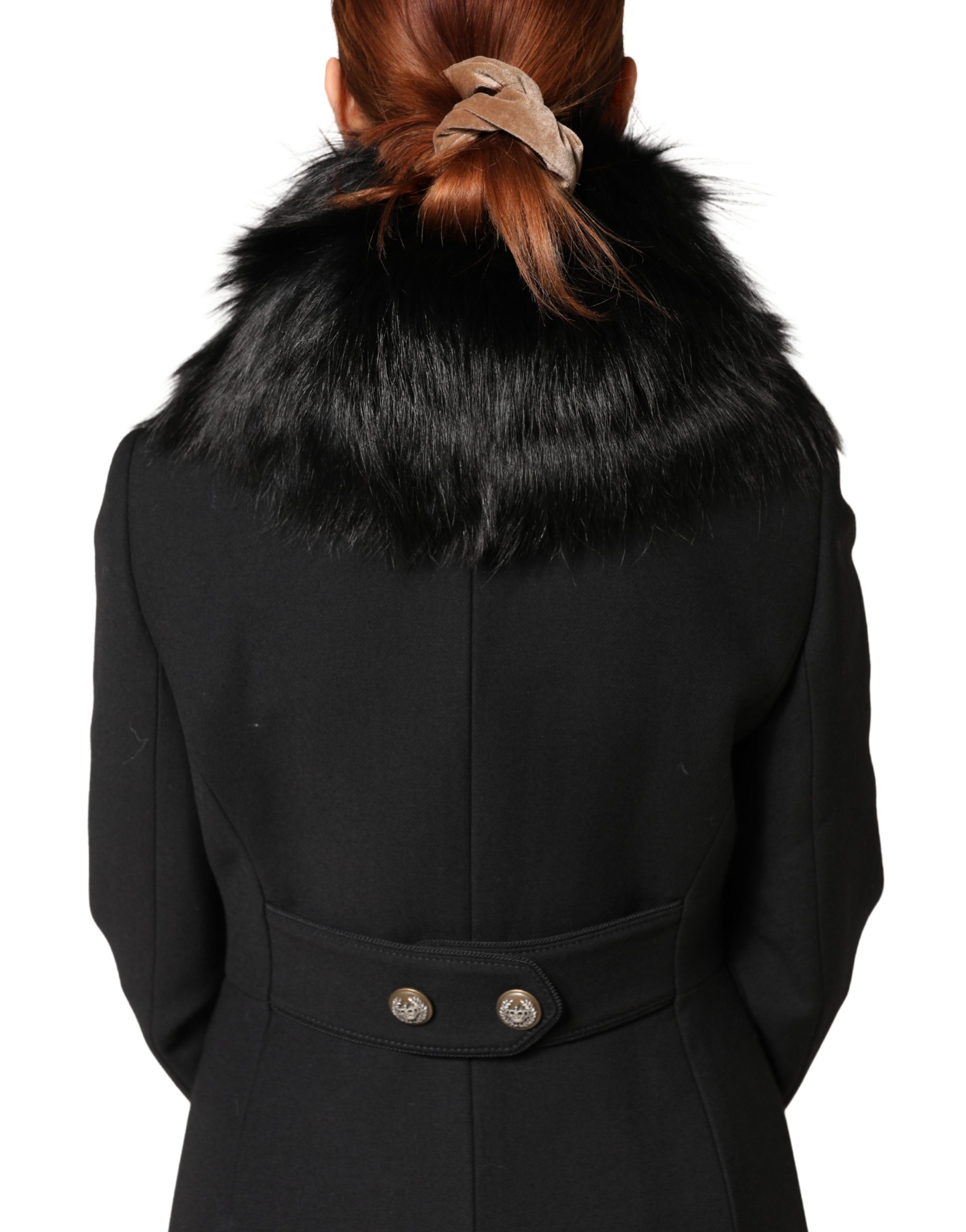 Dolce & Gabbana Black Fur Shoulder Collar Wrap Shawl Scarf - Image 3