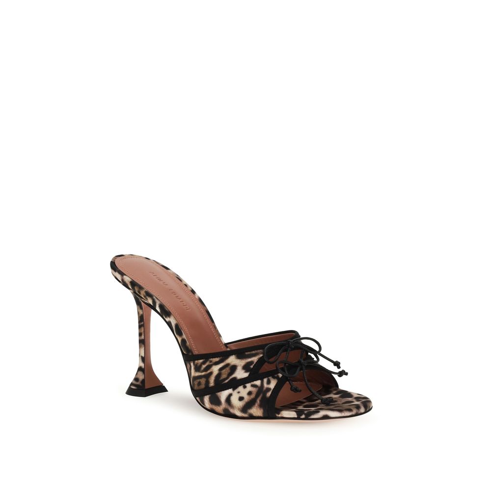 Amina Muaddi Multicolor Silk Platform Sandals - Image 2