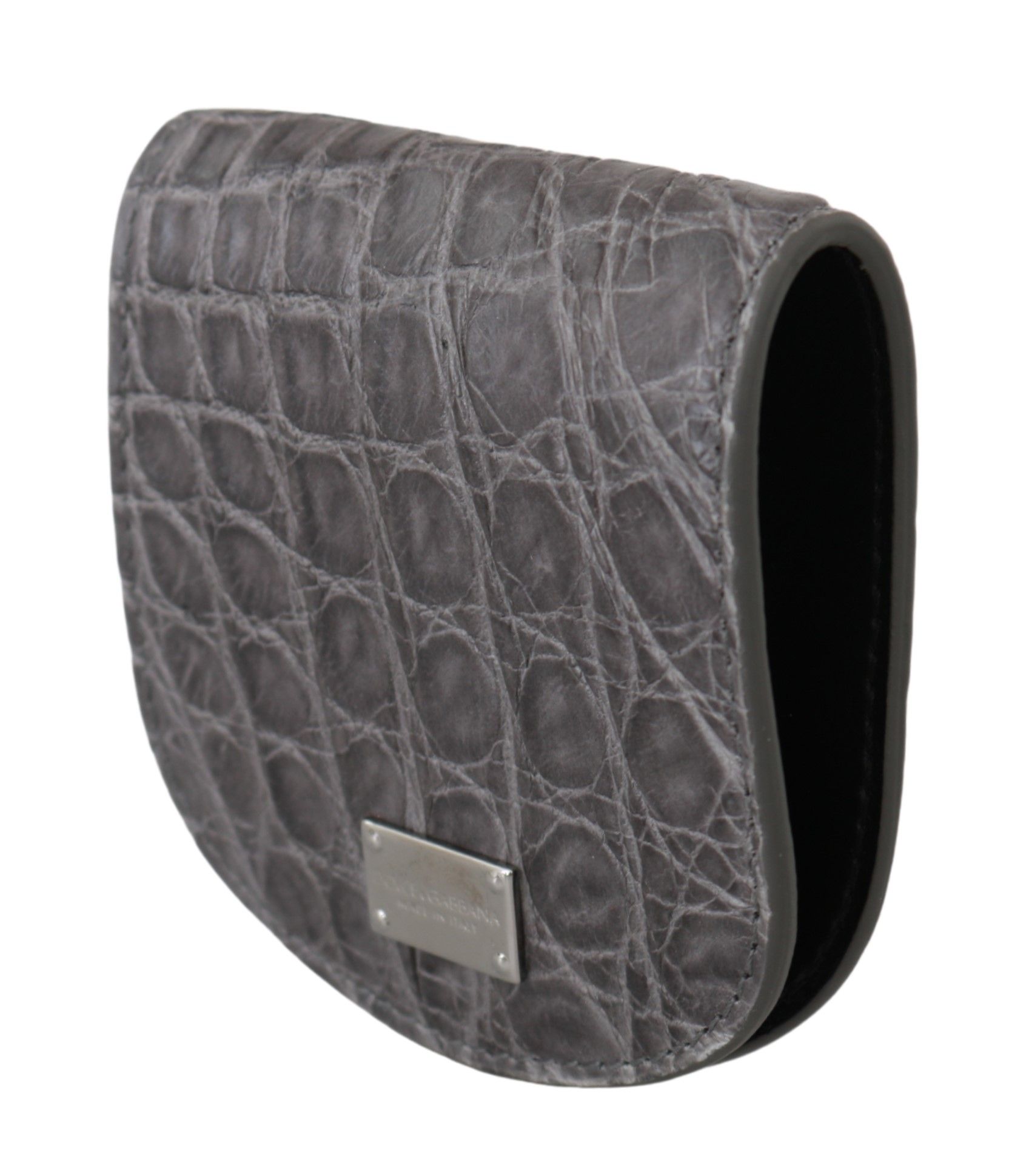 Dolce & Gabbana Gray Exotic Skin Condom Case Holder Pocket Wallet - Image 2
