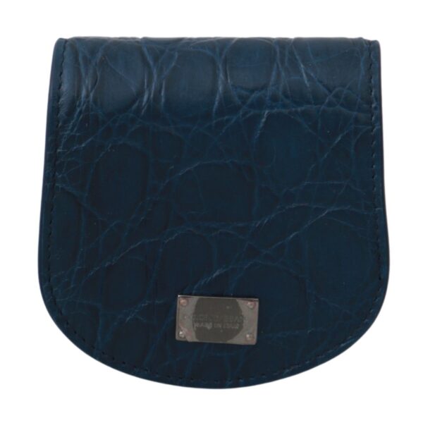 Dolce & Gabbana Blue Leather Holder Pocket Condom Case