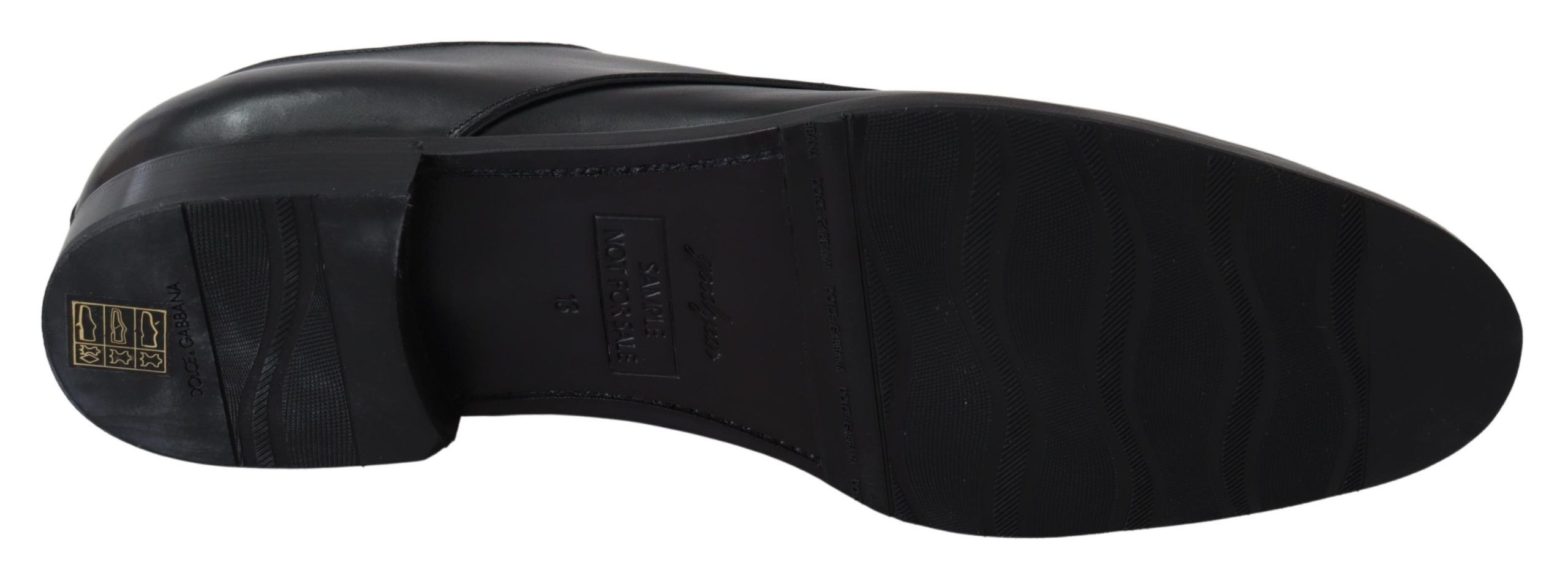 Dolce & Gabbana Black Leather SARTORIA Hand Made Shoes - Image 7