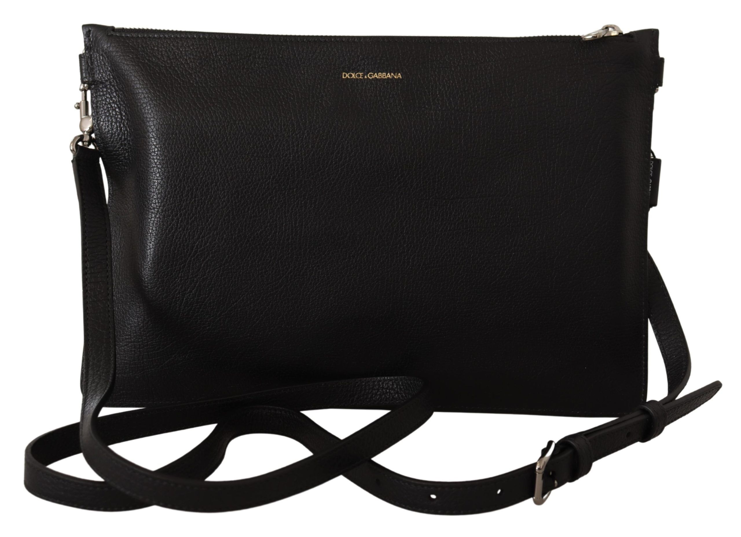 Dolce & Gabbana Black Exotic Leather Shoulder Sling Alta Sartoria Bag - Image 3