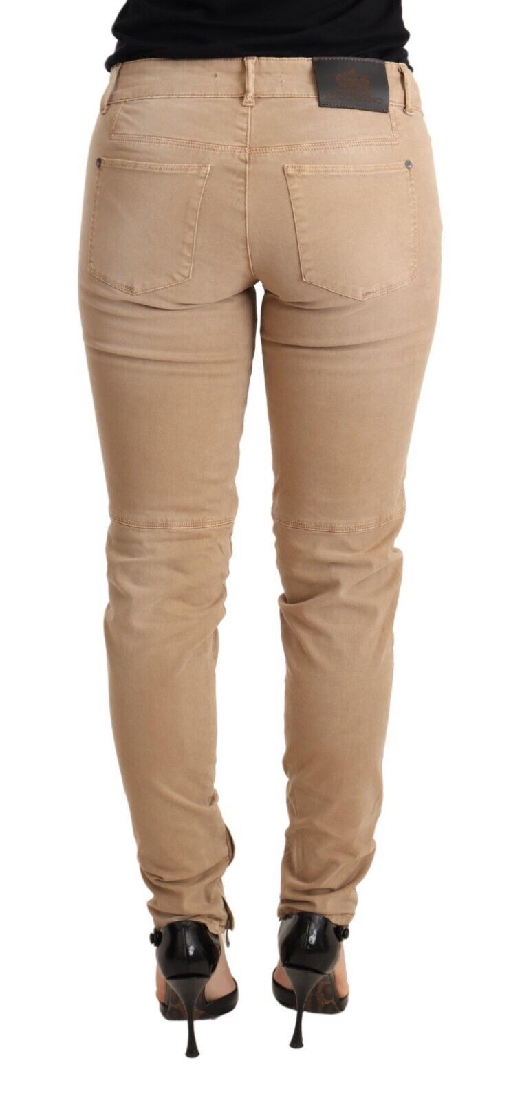 Ermanno Scervino Brown Low Waist Skinny Denim Trouser Cotton Jeans - Image 3