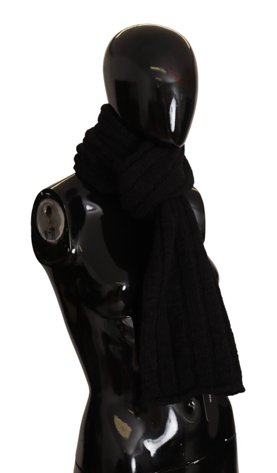 Dolce & Gabbana Black Virgin Wool Knitted Unisex Warmer Shawl Scarf - Image 2