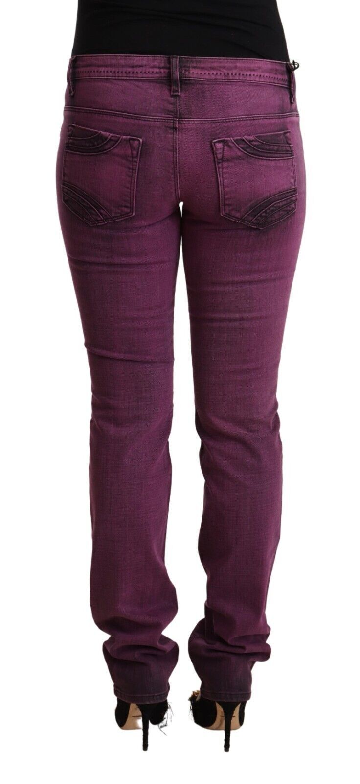 Costume National Purple Cotton Stretch Slim Fit Denim Jeans - Image 3