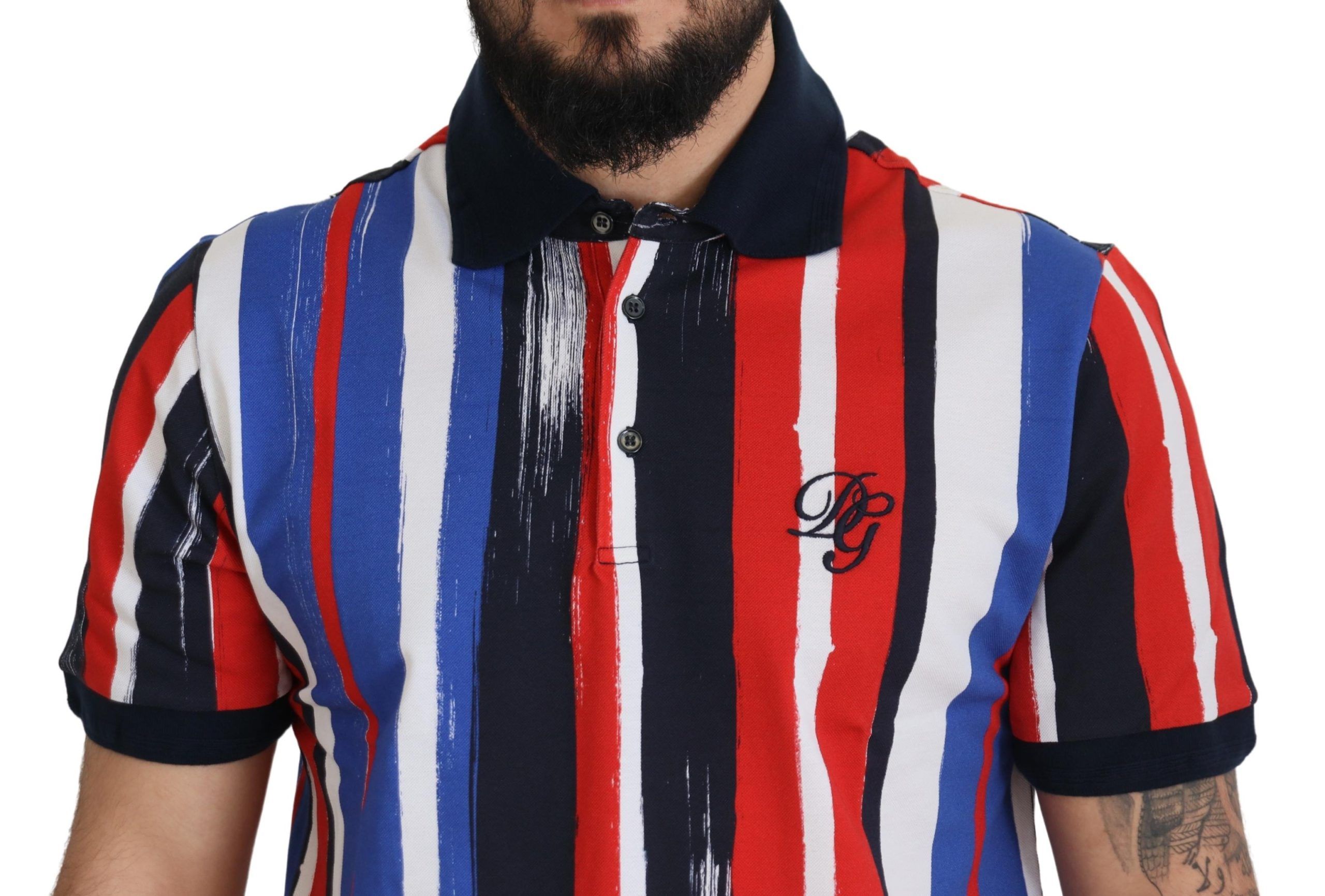 Dolce & Gabbana Multicolor Cotton Polo Top T-shirt - Image 2