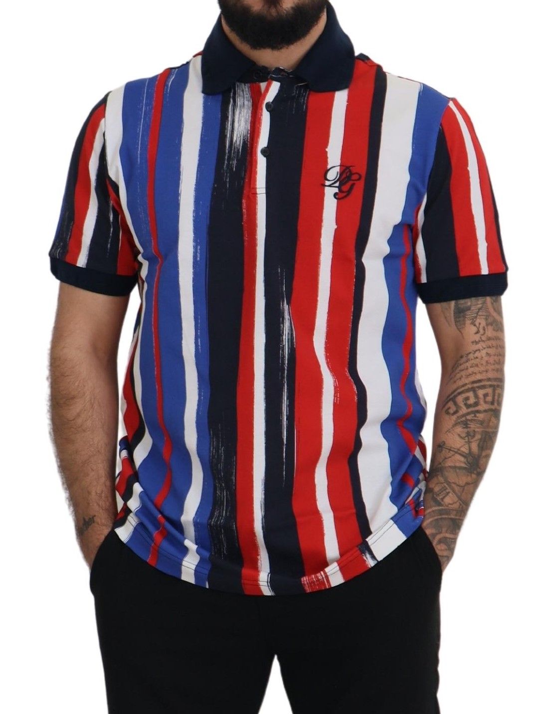 Dolce & Gabbana Multicolor Cotton Polo Top T-shirt - Image 3