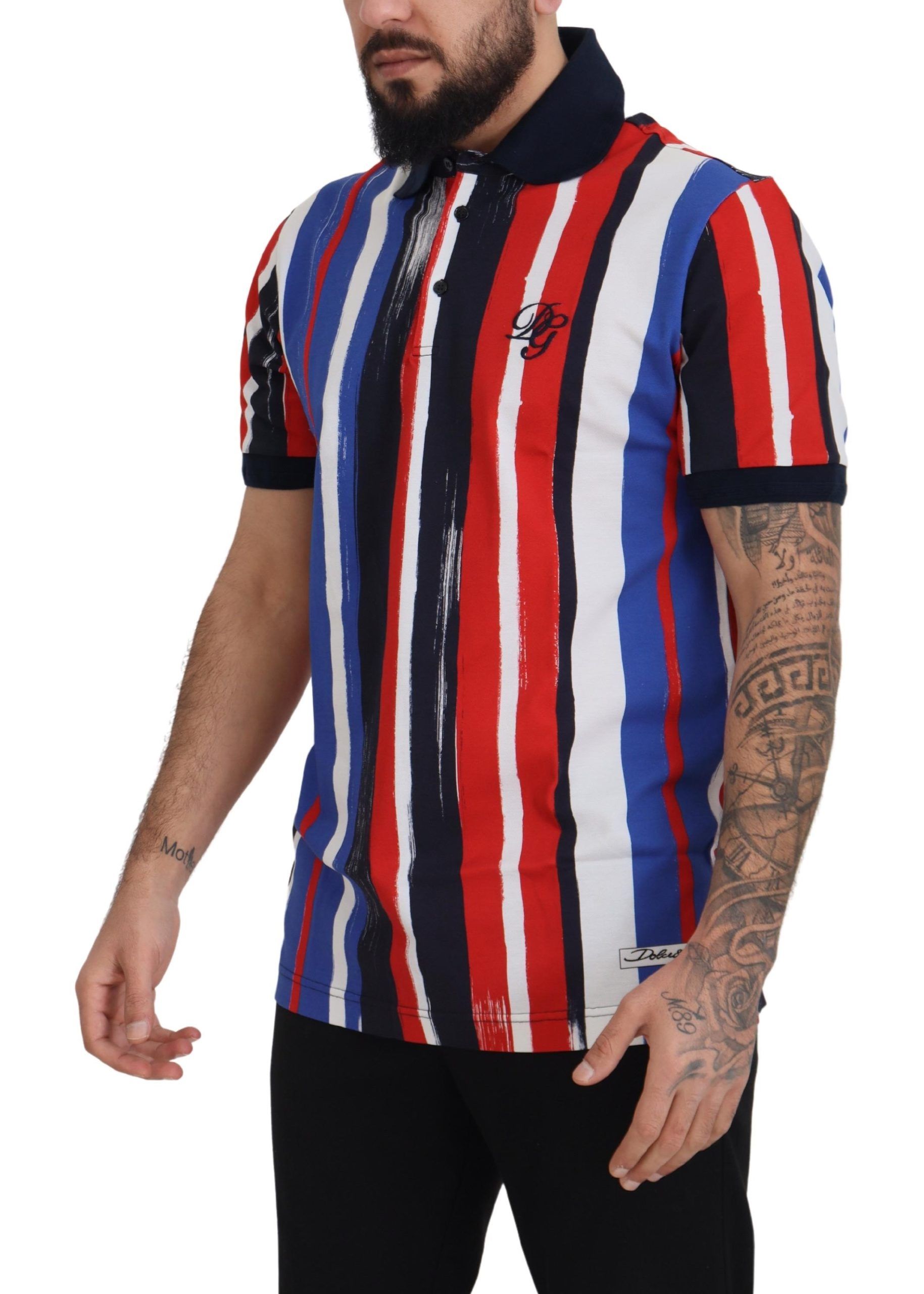 Dolce & Gabbana Multicolor Cotton Polo Top T-shirt - Image 4