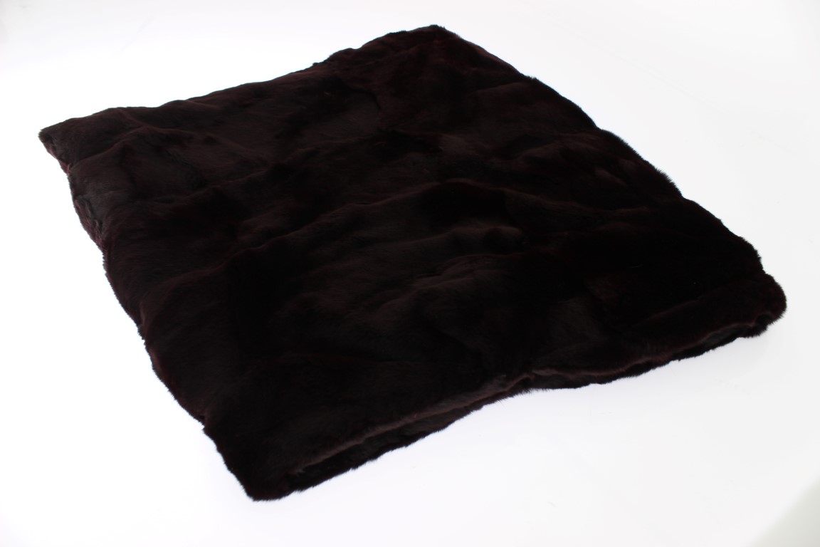 Dolce & Gabbana Purple Weasel Fur Crochet Hood Scarf Hat - Image 6