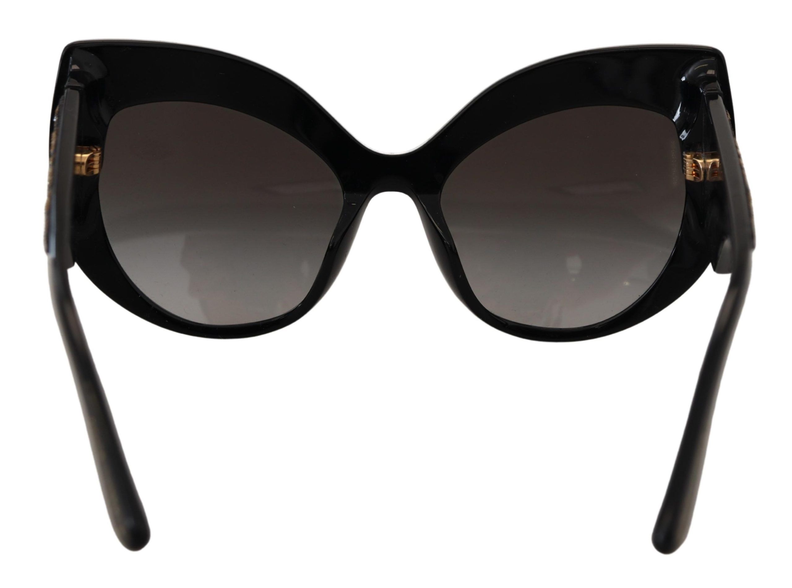 Dolce & Gabbana Black Gold Sequin Butterfly Polarized DG4326 Sunglasses - Image 4