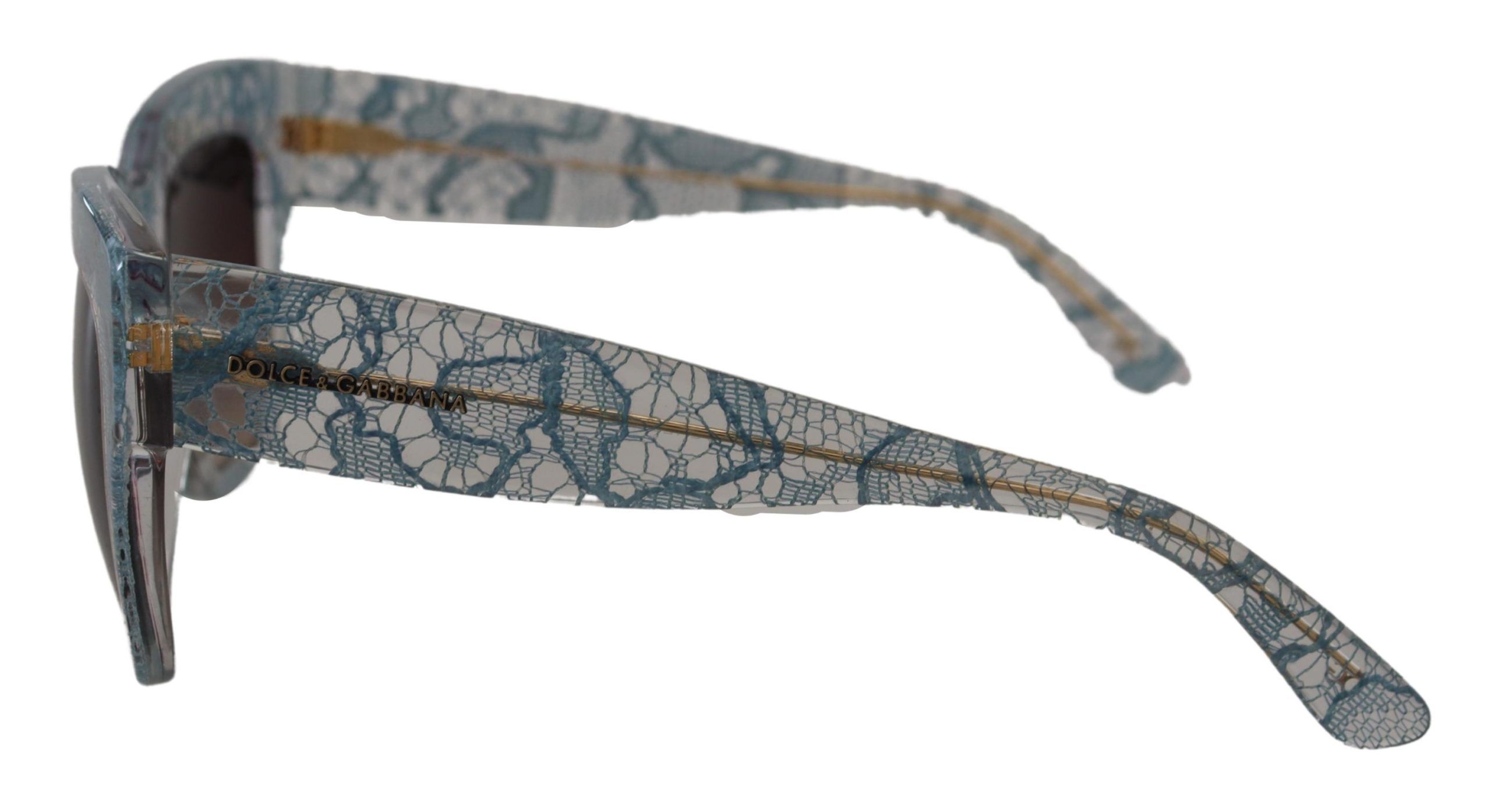Dolce & Gabbana Blue Lace Acetate Crystal Butterfly DG4231 Sunglasses - Image 2