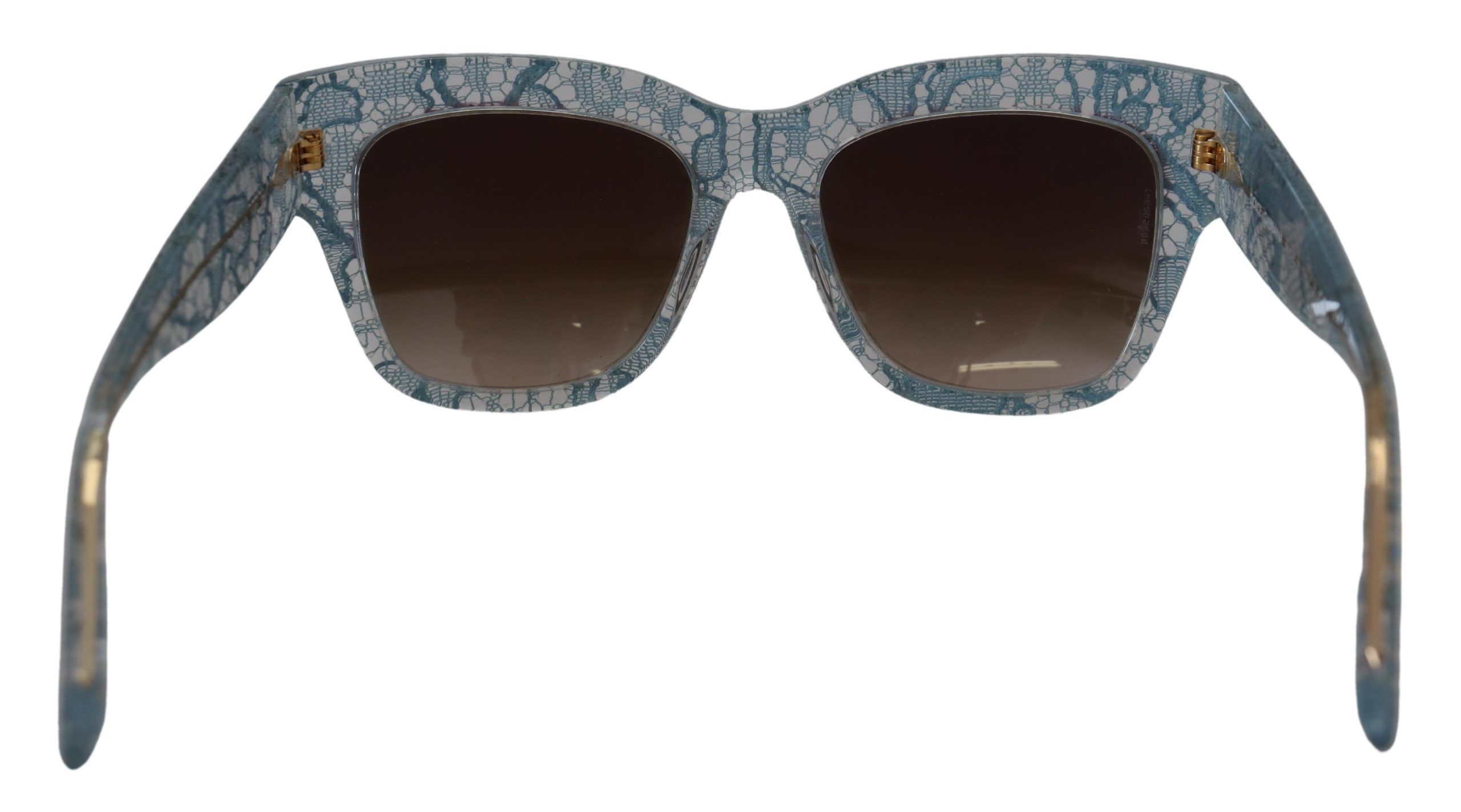 Dolce & Gabbana Blue Lace Acetate Crystal Butterfly DG4231 Sunglasses - Image 3