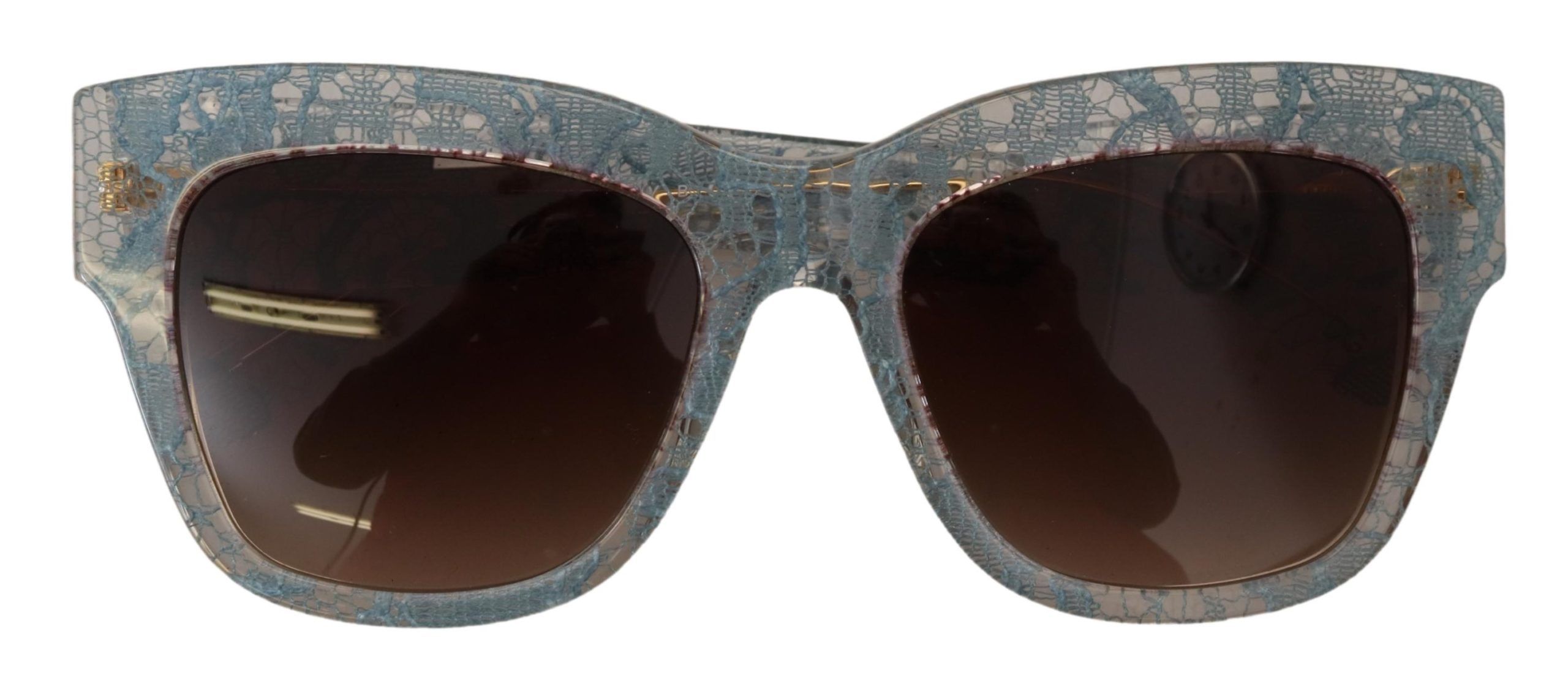Dolce & Gabbana Blue Lace Acetate Crystal Butterfly DG4231 Sunglasses - Image 4