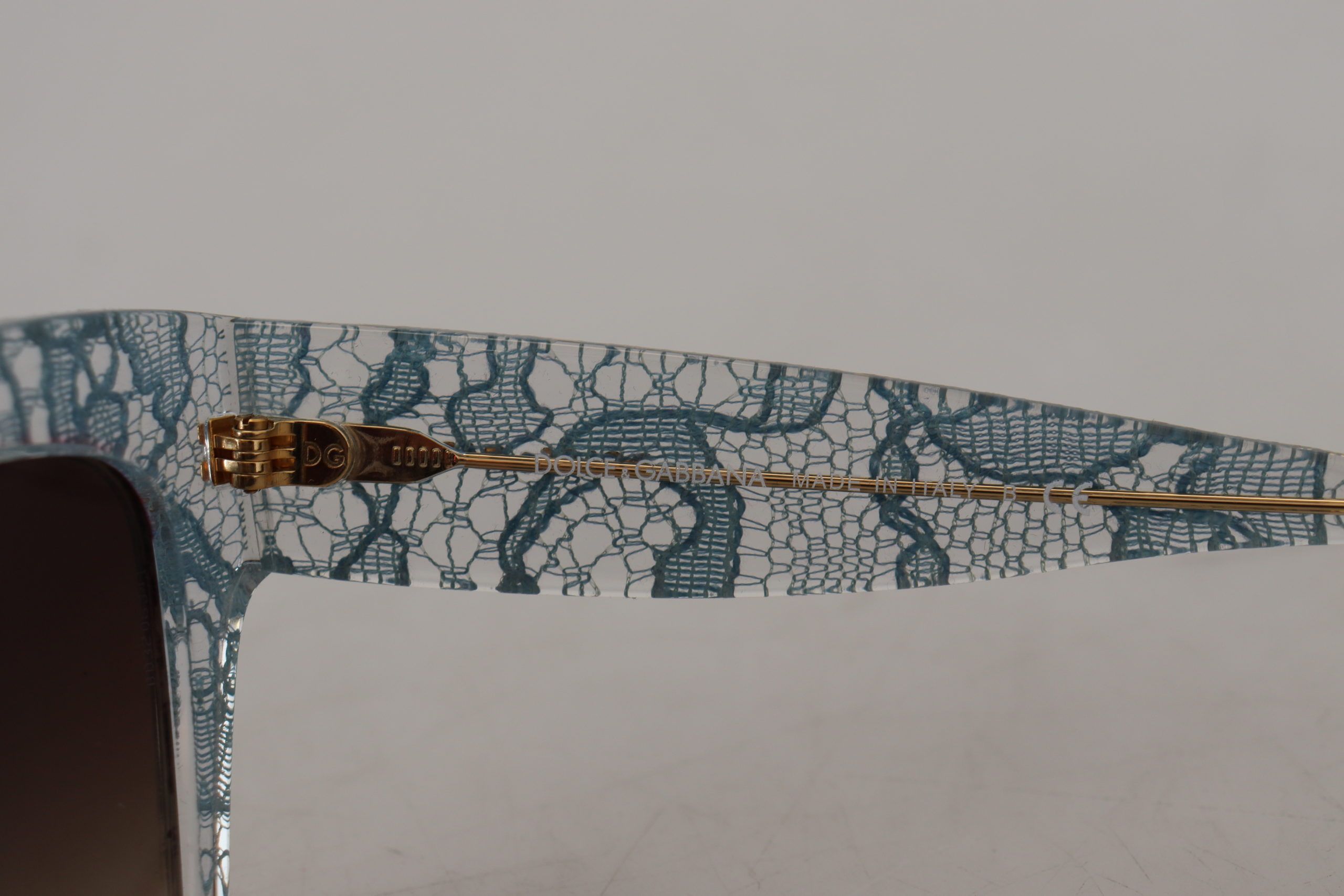 Dolce & Gabbana Blue Lace Acetate Crystal Butterfly DG4231 Sunglasses - Image 7