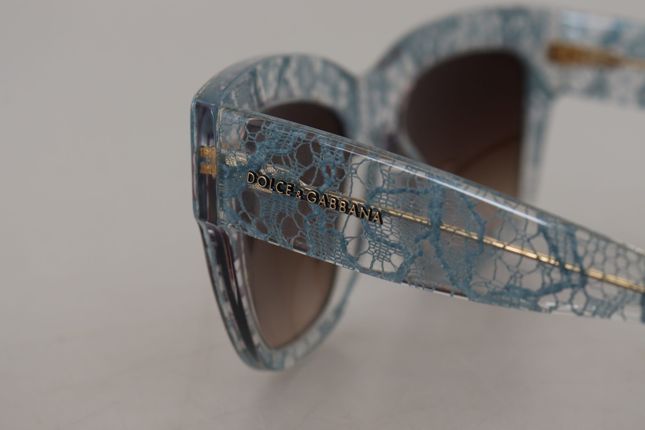 Dolce & Gabbana Blue Lace Acetate Crystal Butterfly DG4231 Sunglasses - Image 8