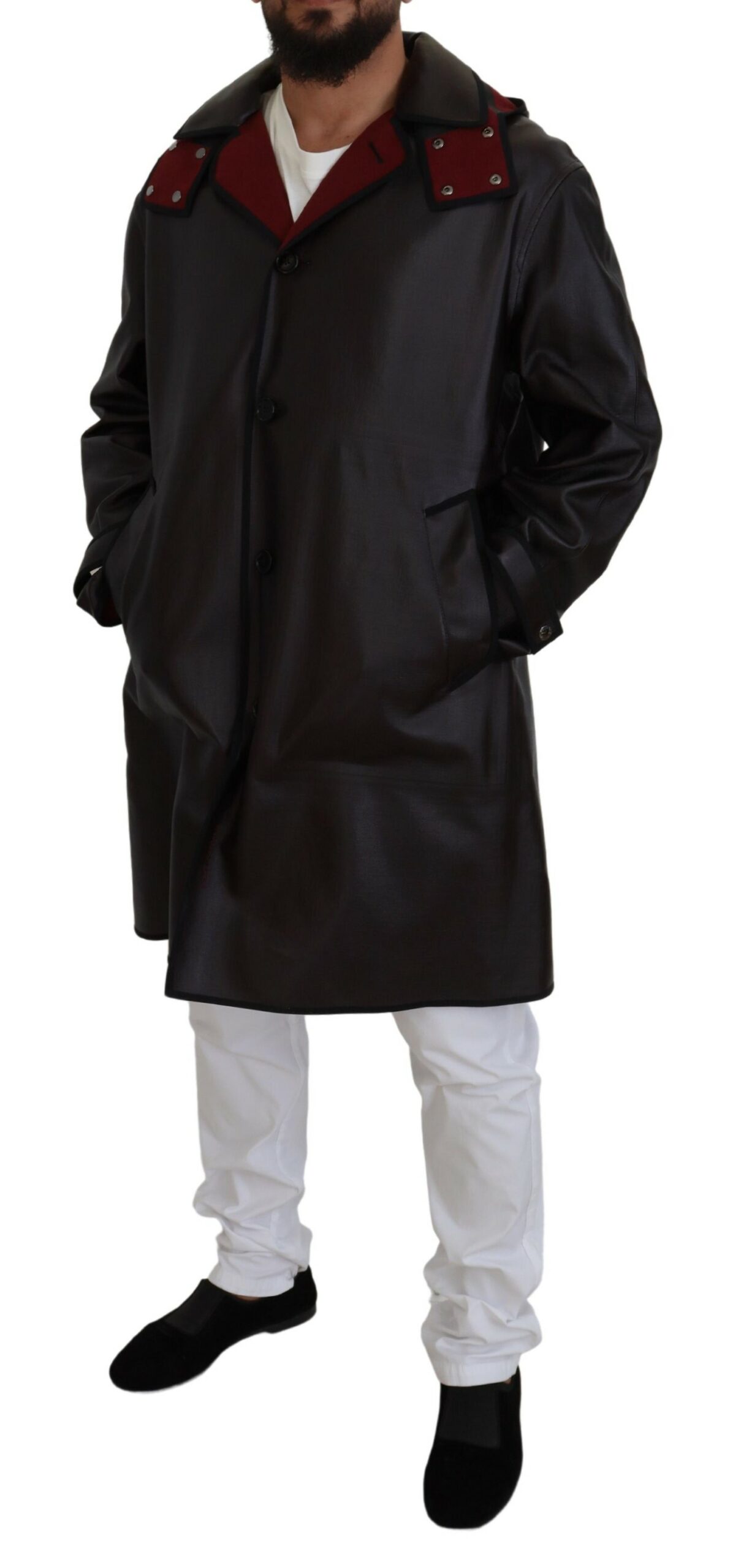 Dolce & Gabbana Black Trench Hooded Parka Cotton Jacket - Image 2