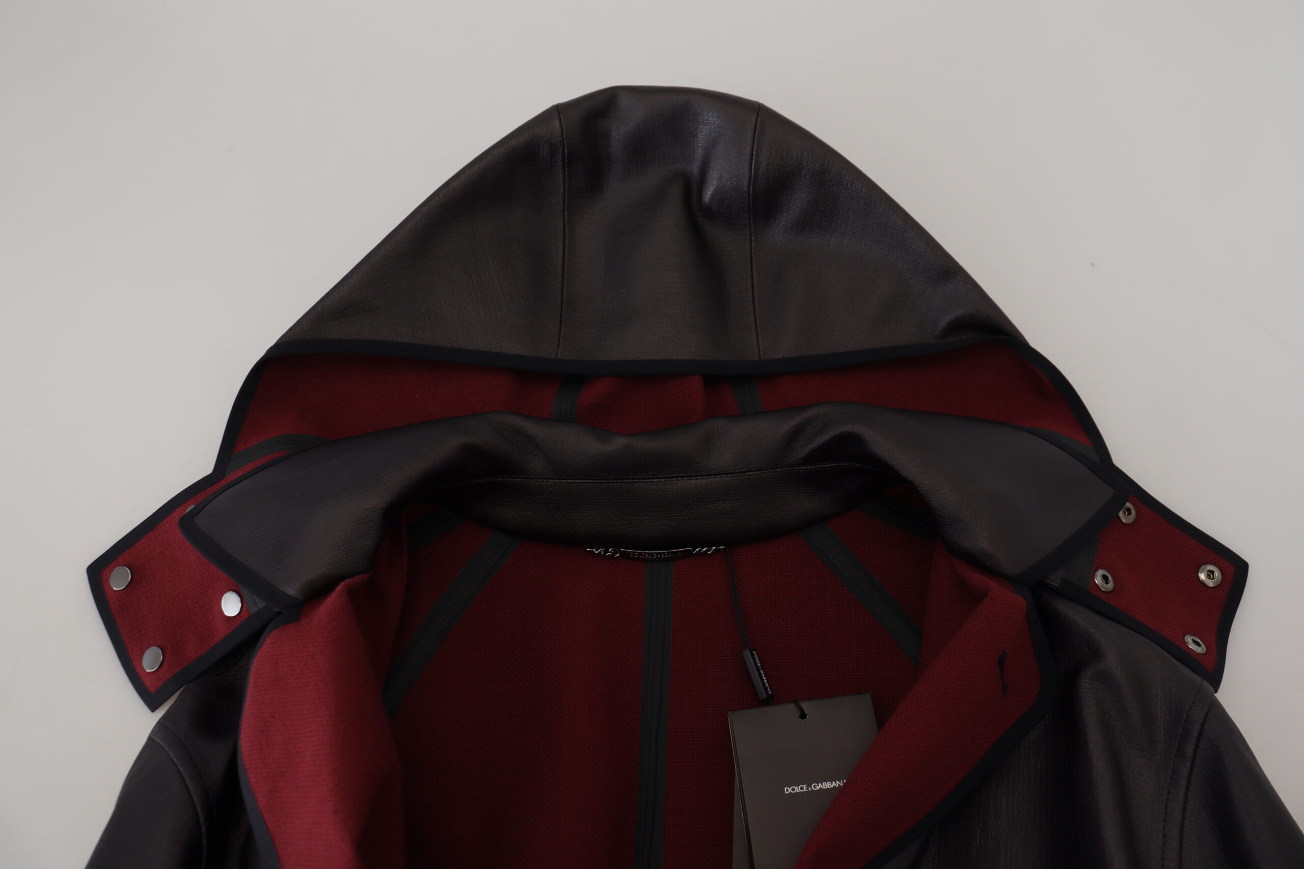 Dolce & Gabbana Black Trench Hooded Parka Cotton Jacket - Image 5