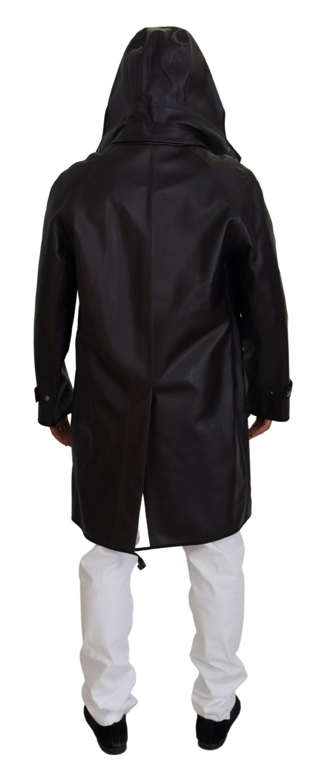 Dolce & Gabbana Black Trench Hooded Parka Cotton Jacket - Image 7