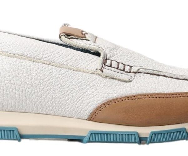 Dolce & Gabbana White Leather Loafers Moccasins Shoes
