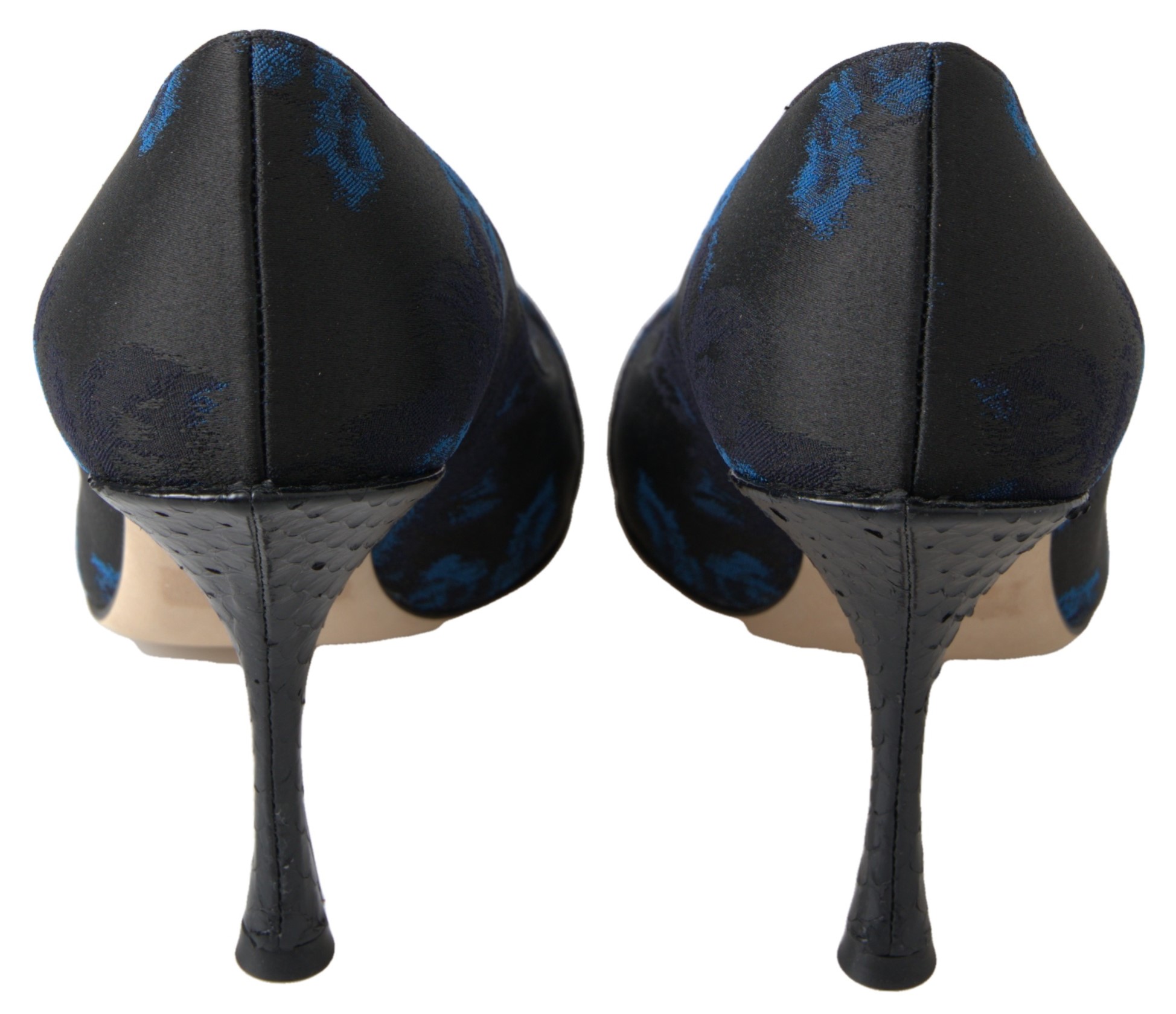 Dolce & Gabbana Blue Floral Ayers Crystal Pumps Shoes - Image 2