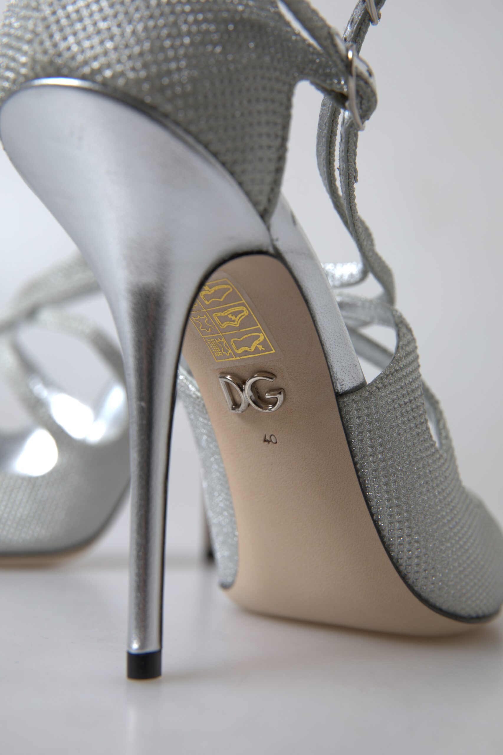 Dolce & Gabbana Silver Shimmers Sandals Heel Pumps Shoes - Image 2