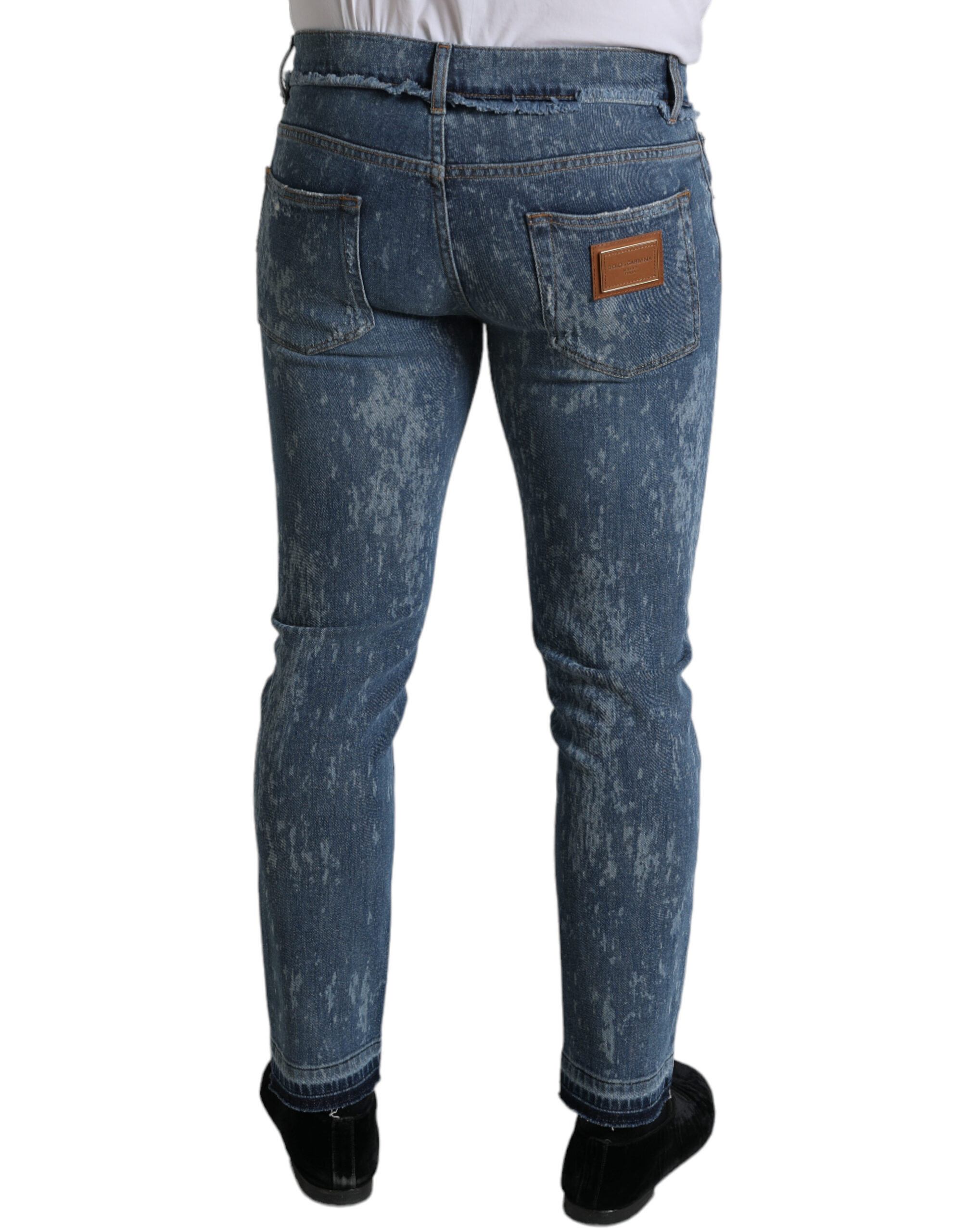 Dolce & Gabbana Blue Washed Skinny Cotton Stretch Denim Jeans - Image 2