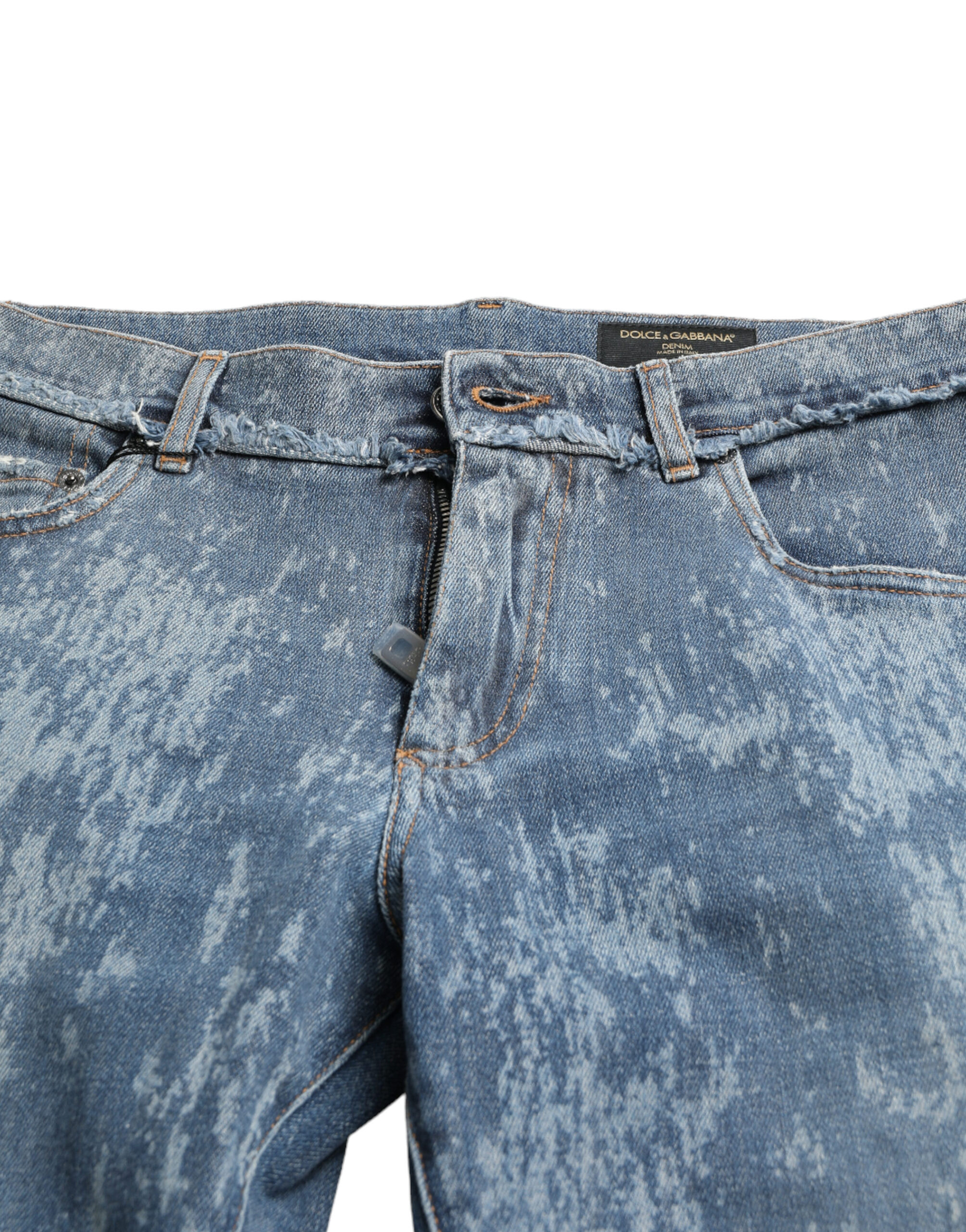 Dolce & Gabbana Blue Washed Skinny Cotton Stretch Denim Jeans - Image 3