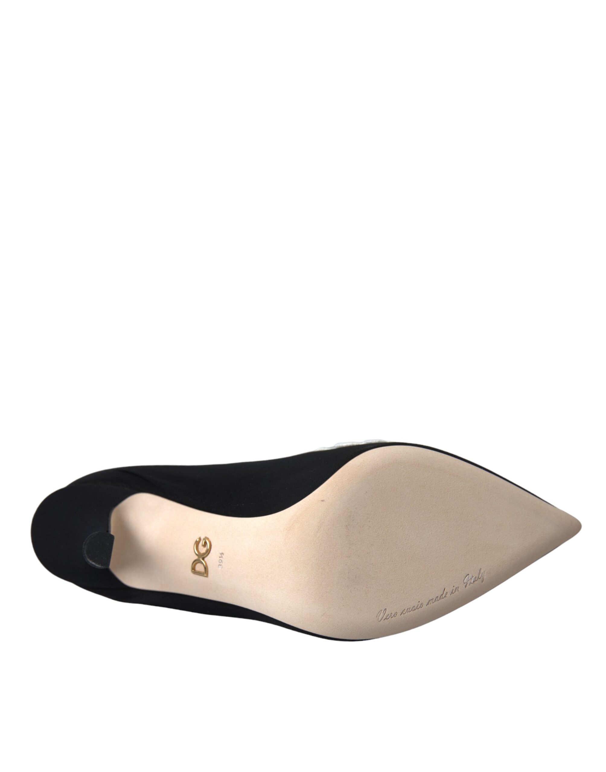 Dolce & Gabbana Black White Embroidery Slip On Boots Shoes - Image 8
