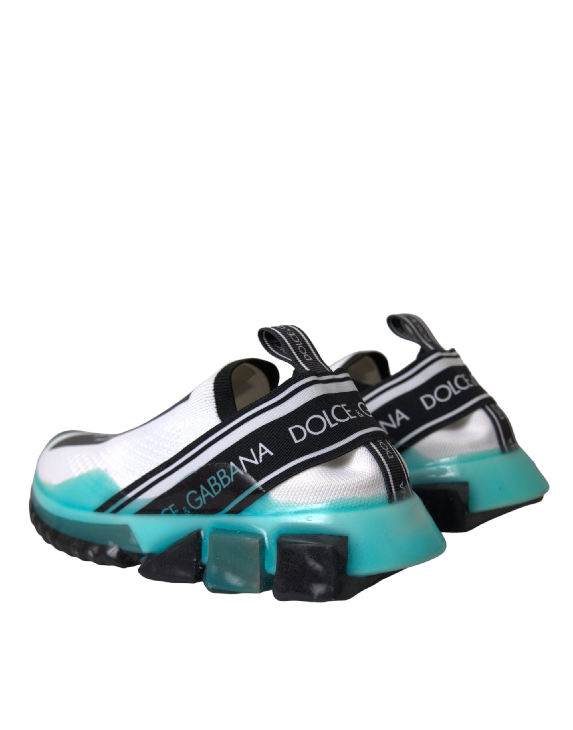 Dolce & Gabbana Black White Blue Slip On Sorrento Sneakers Shoes - Image 4