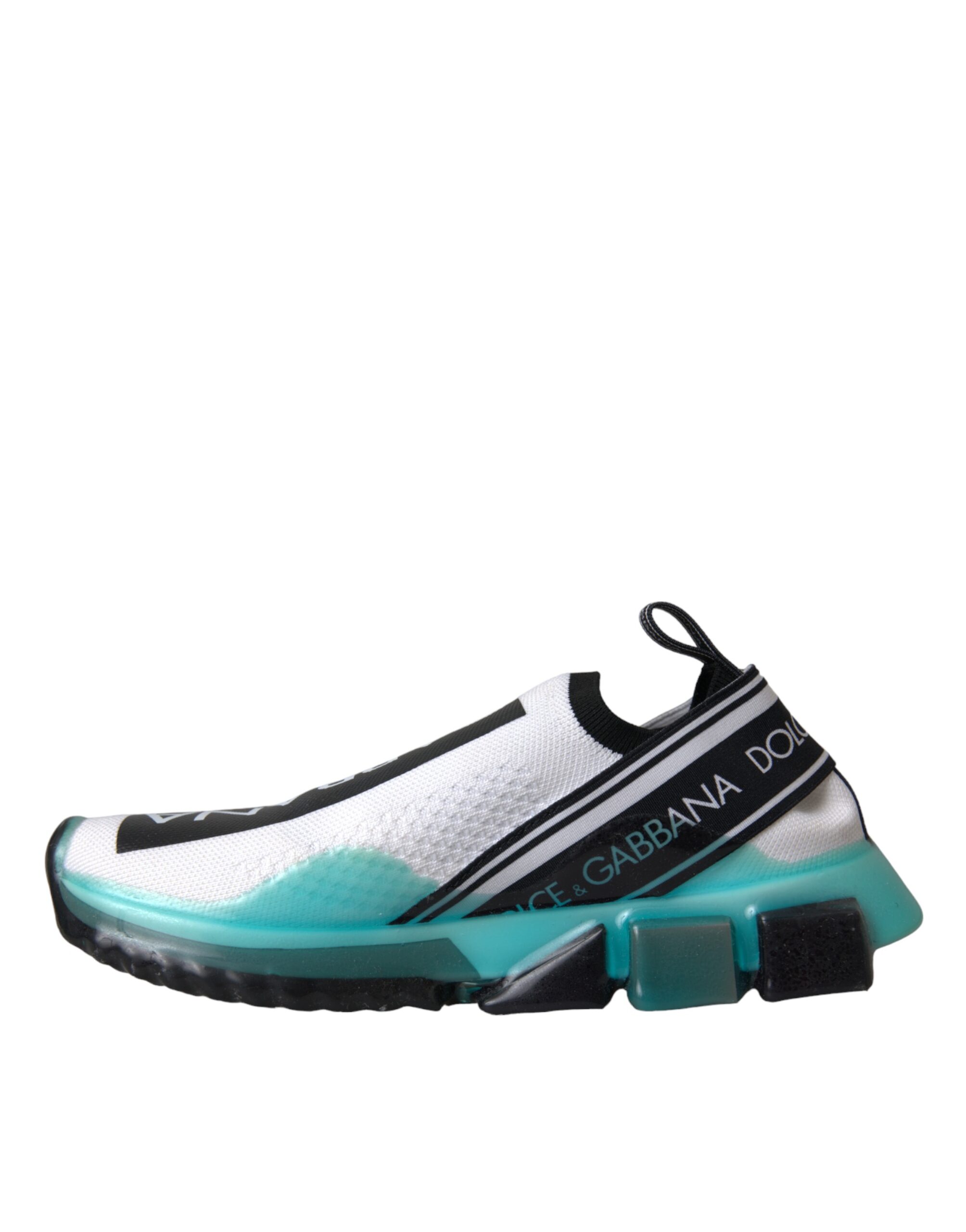 Dolce & Gabbana Black White Blue Slip On Sorrento Sneakers Shoes - Image 5