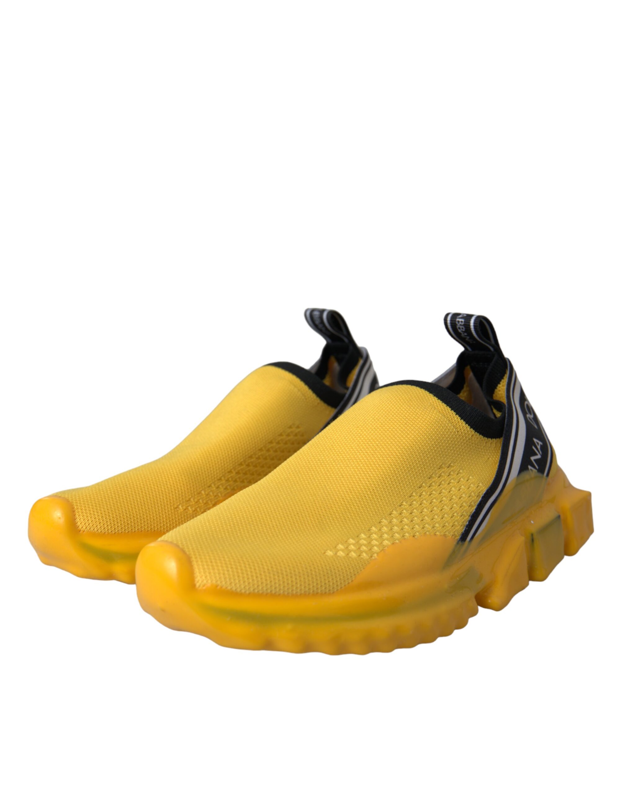 Dolce & Gabbana Yellow Sorrento Slip On Sneakers Women Shoes - Image 3