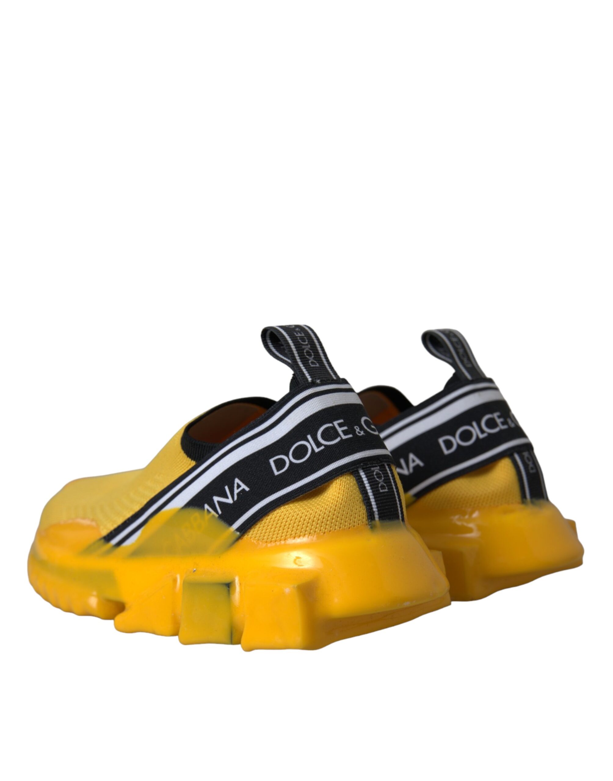 Dolce & Gabbana Yellow Sorrento Slip On Sneakers Women Shoes - Image 4