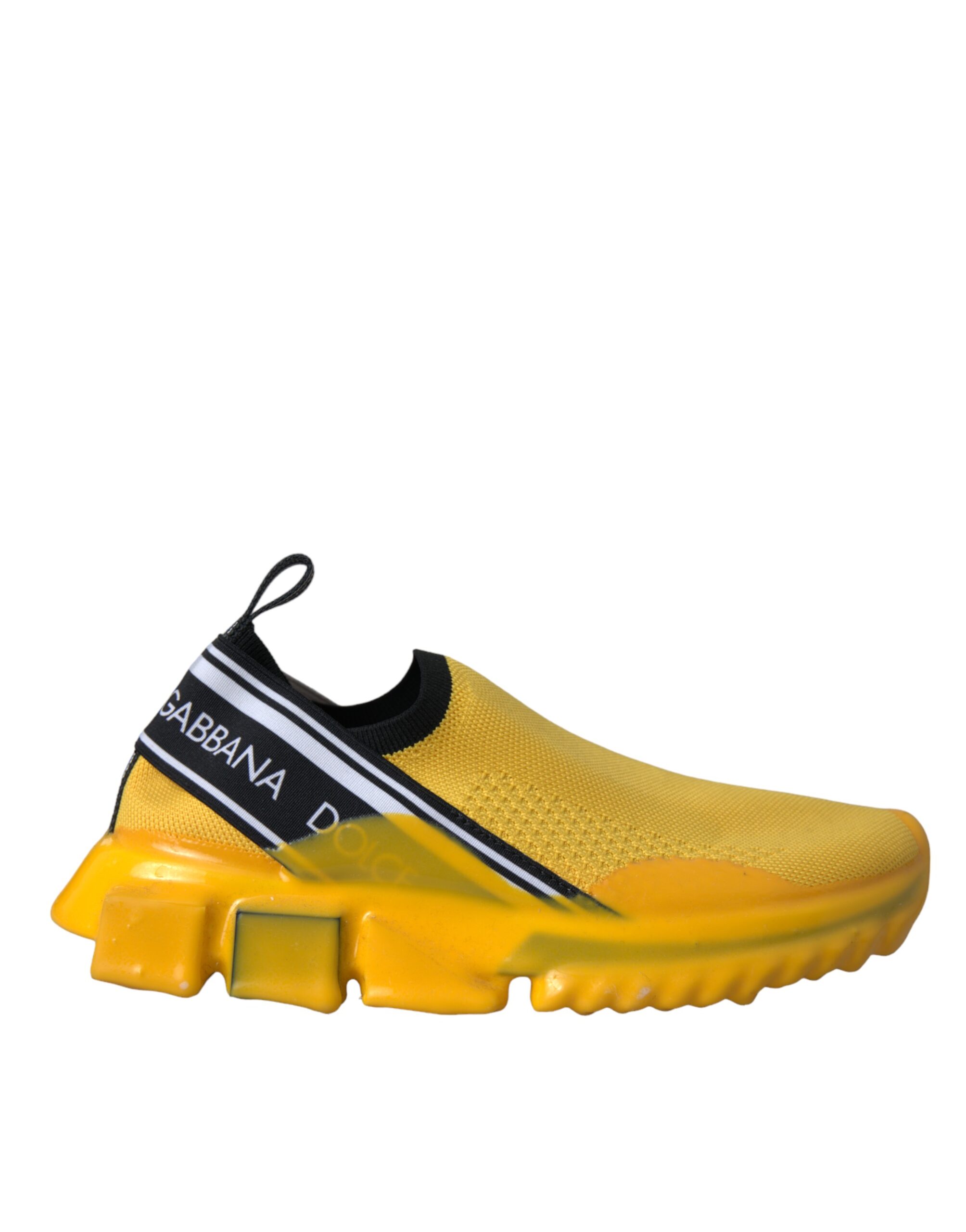 Dolce & Gabbana Yellow Sorrento Slip On Sneakers Women Shoes - Image 6