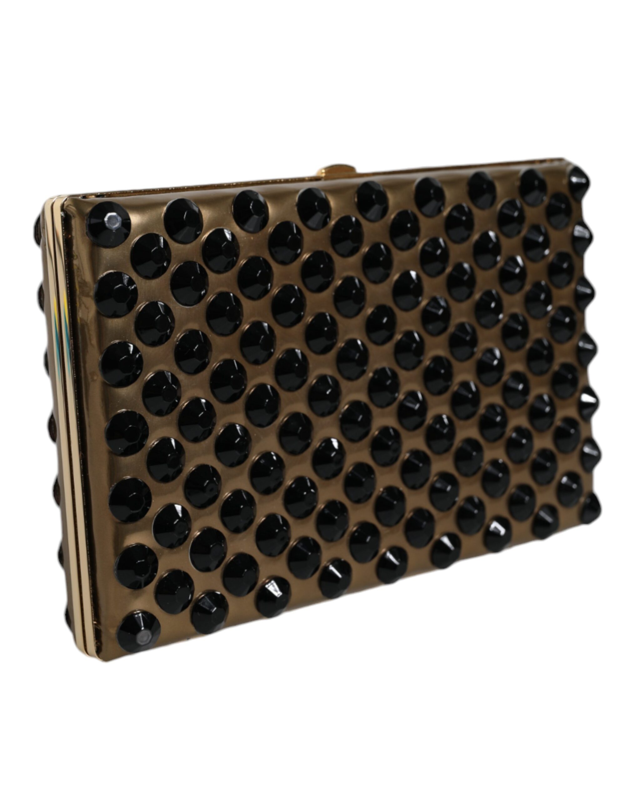 Dolce & Gabbana Gold Crystal Bifold Clutch Evening Party Women Purse Bag - Image 3