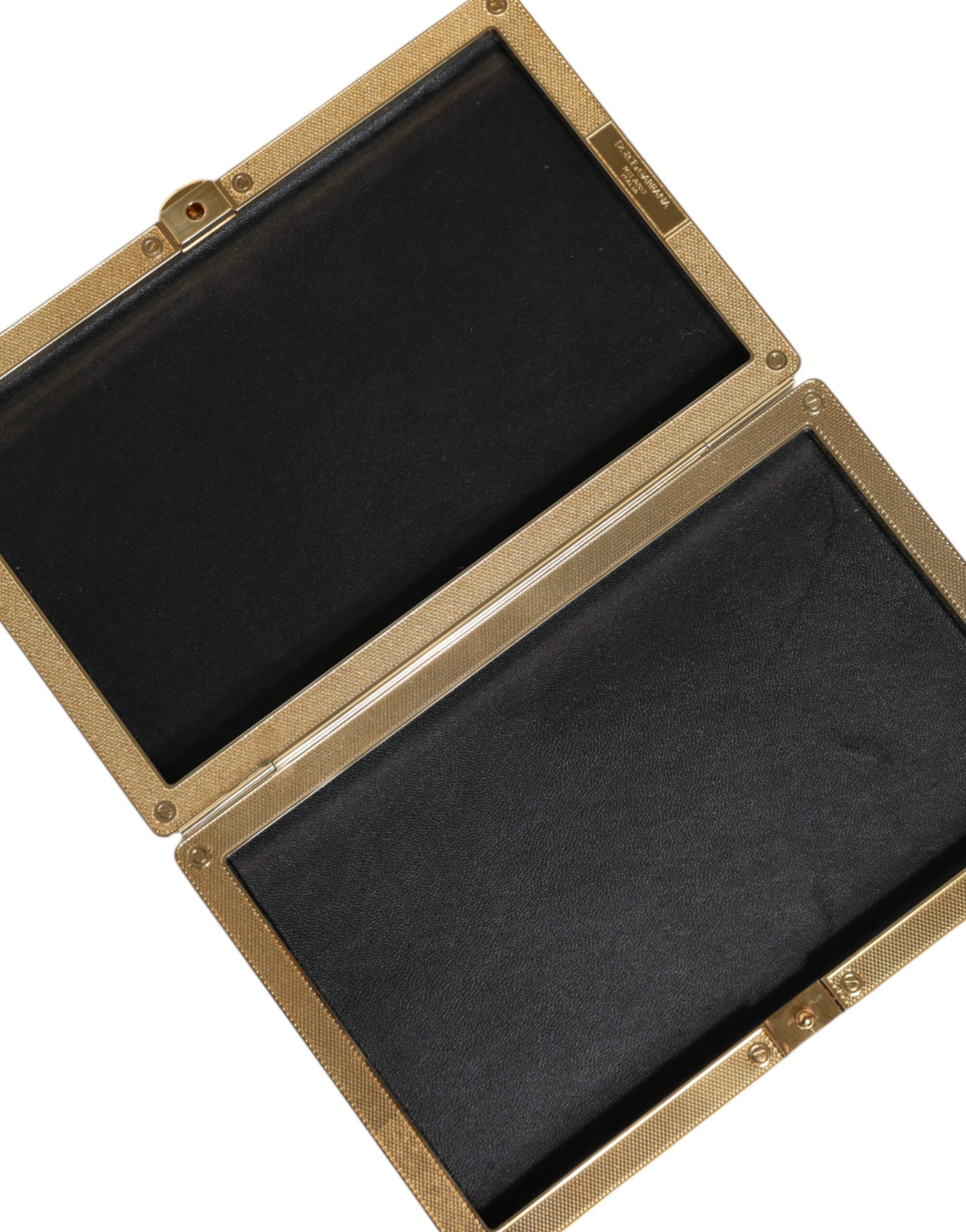 Dolce & Gabbana Gold Crystal Bifold Clutch Evening Party Women Purse Bag - Image 6