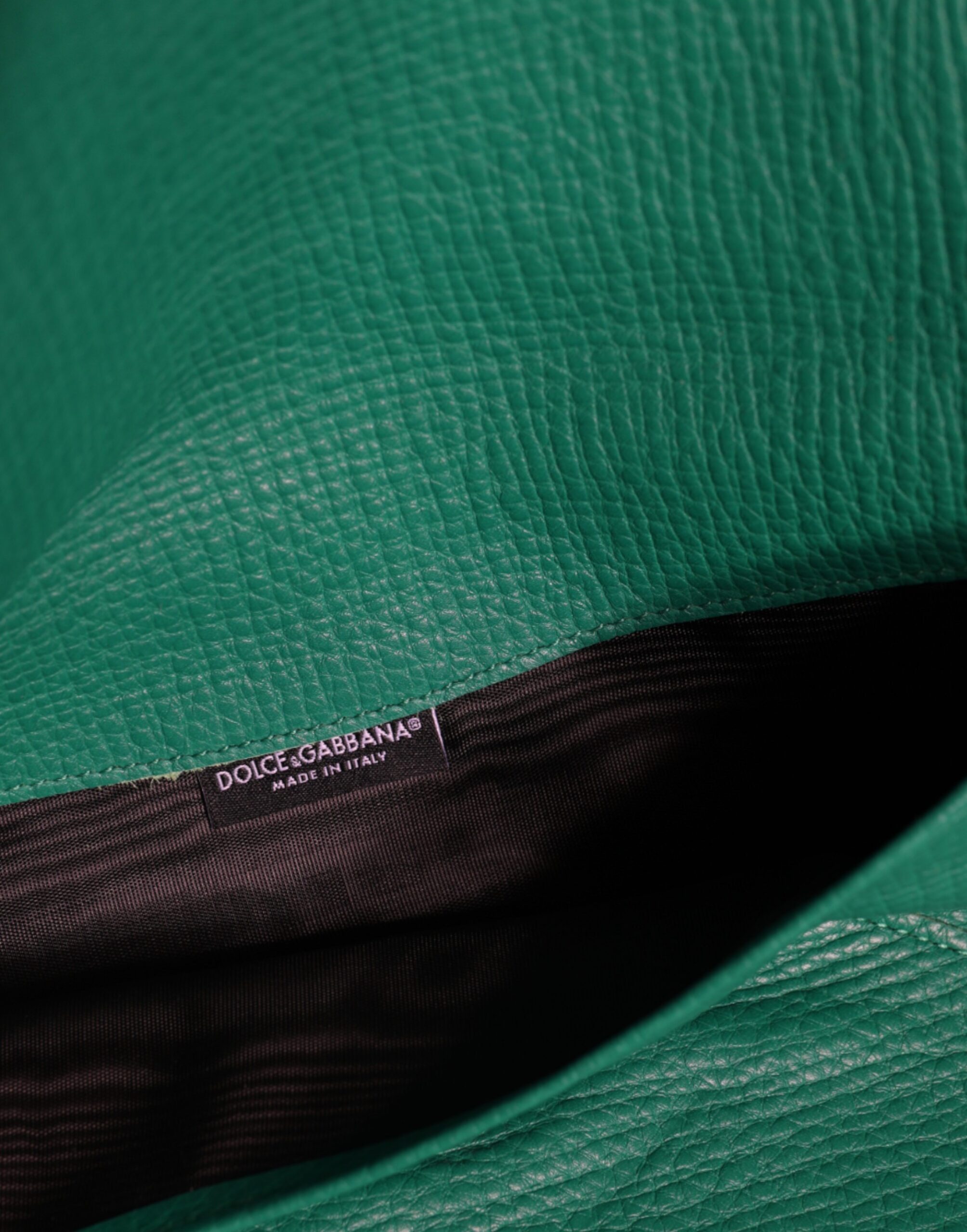 Dolce & Gabbana Green Leather Handbag Clutch Mini Purse Pouch Tablet Case - Image 4