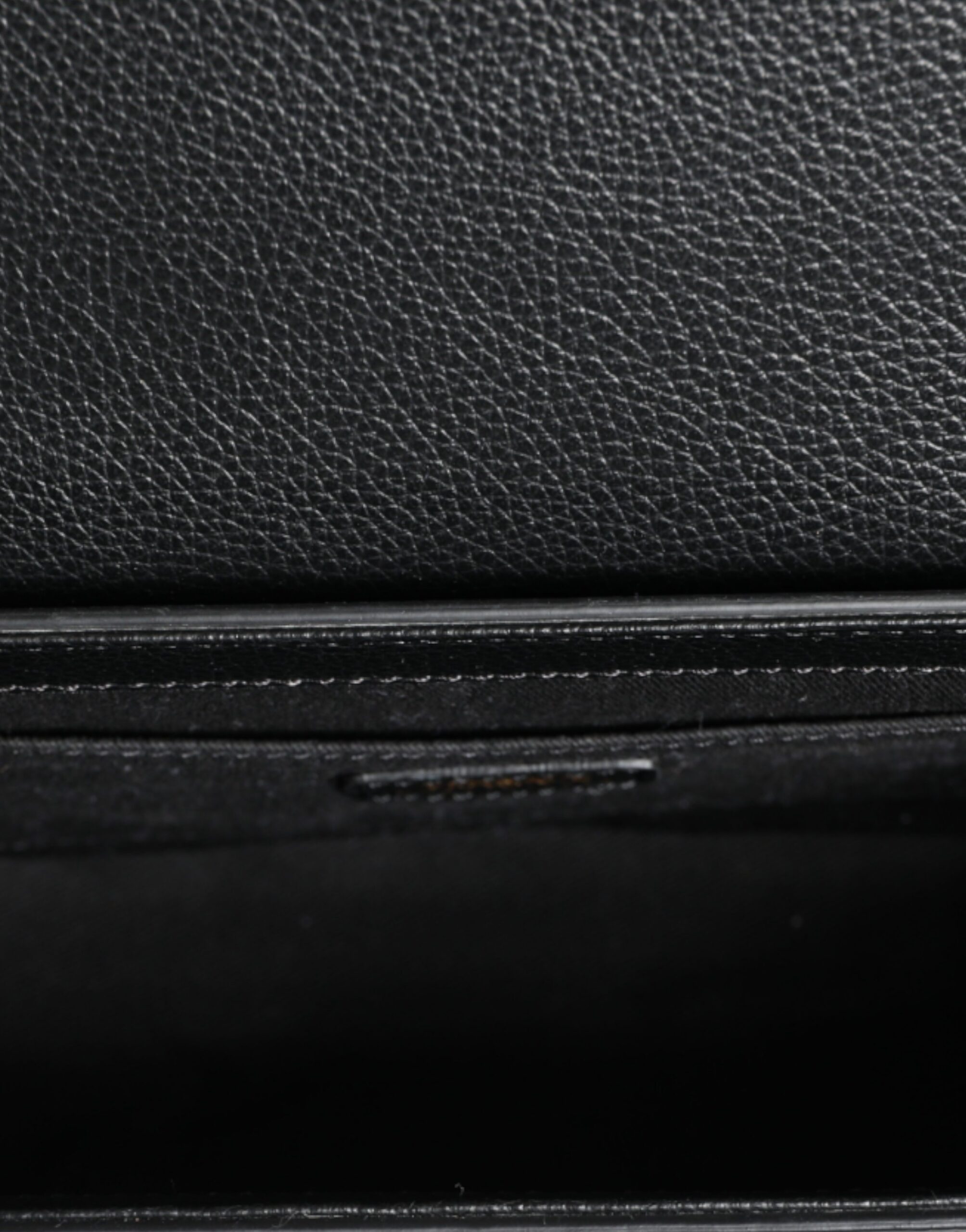Versace Black Grainy Calf Leather Logo Crossbody Shoulder Bag - Image 8