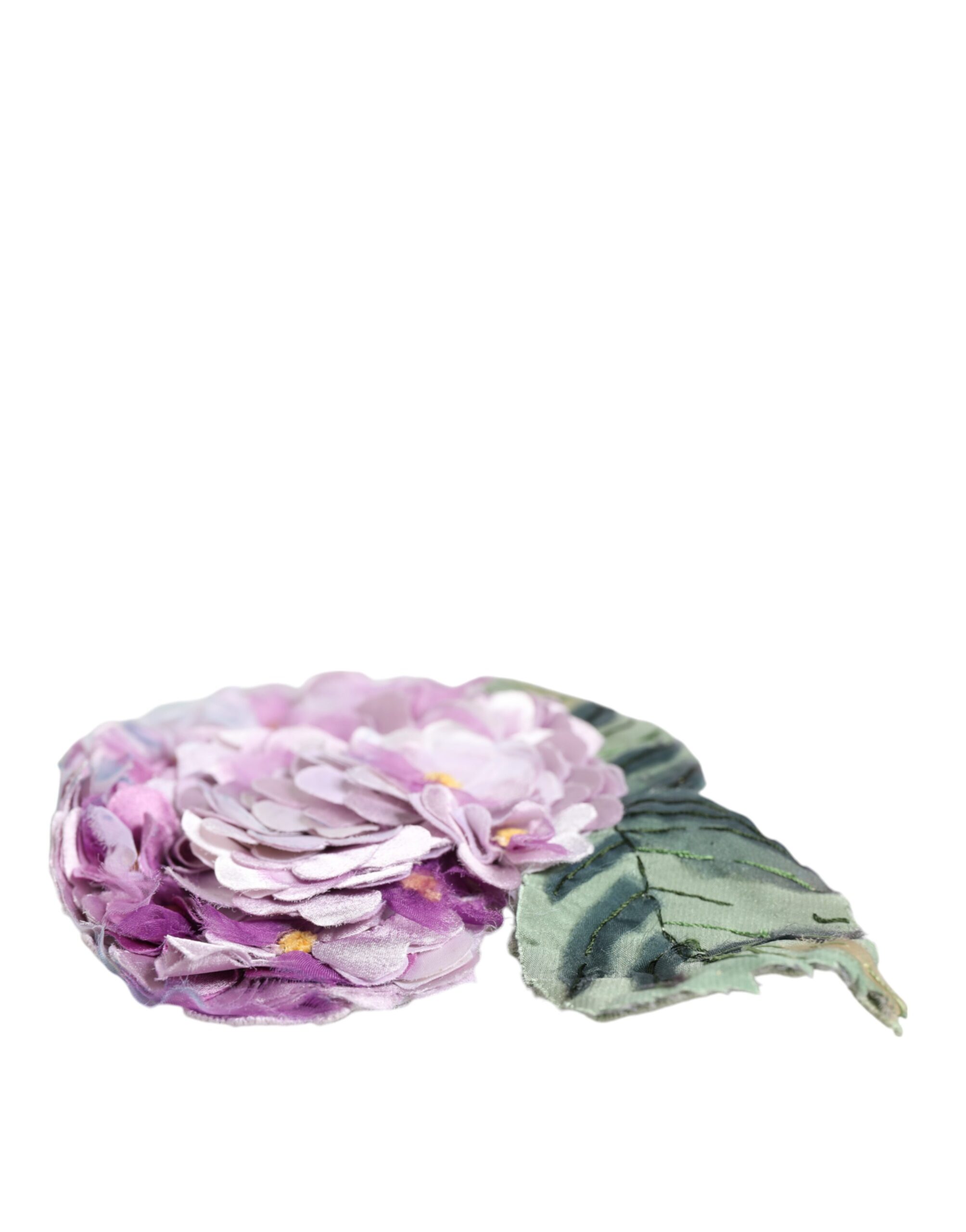 Dolce & Gabbana Multicolor Hydrangea Gold Brass Pin Brooch - Image 4