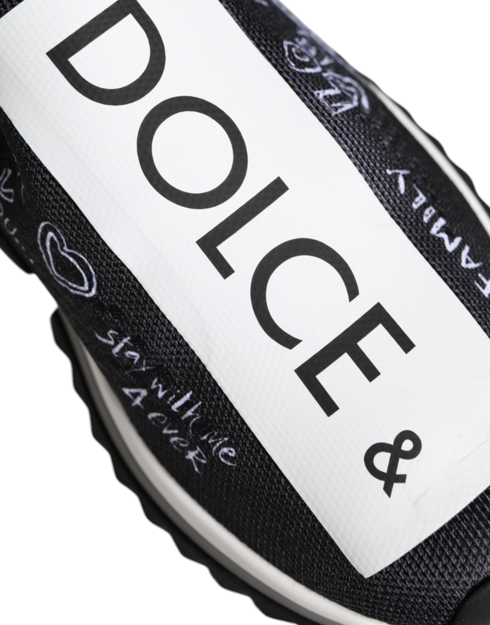 Dolce & Gabbana Black White Sorrento Low Top Sneakers Shoes - Image 7