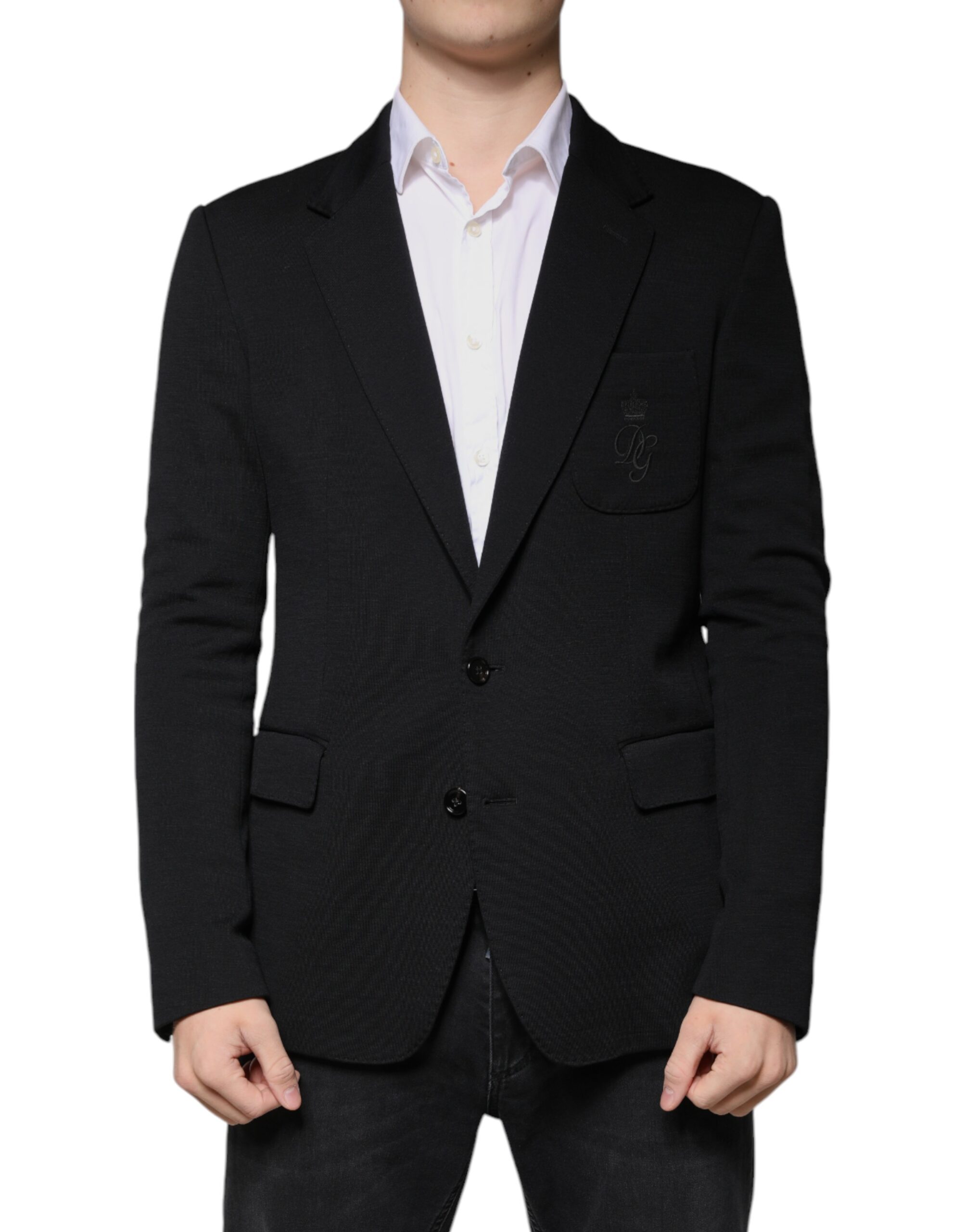 Dolce & Gabbana Black Wool Single Breasted Formal Blazer - Image 2