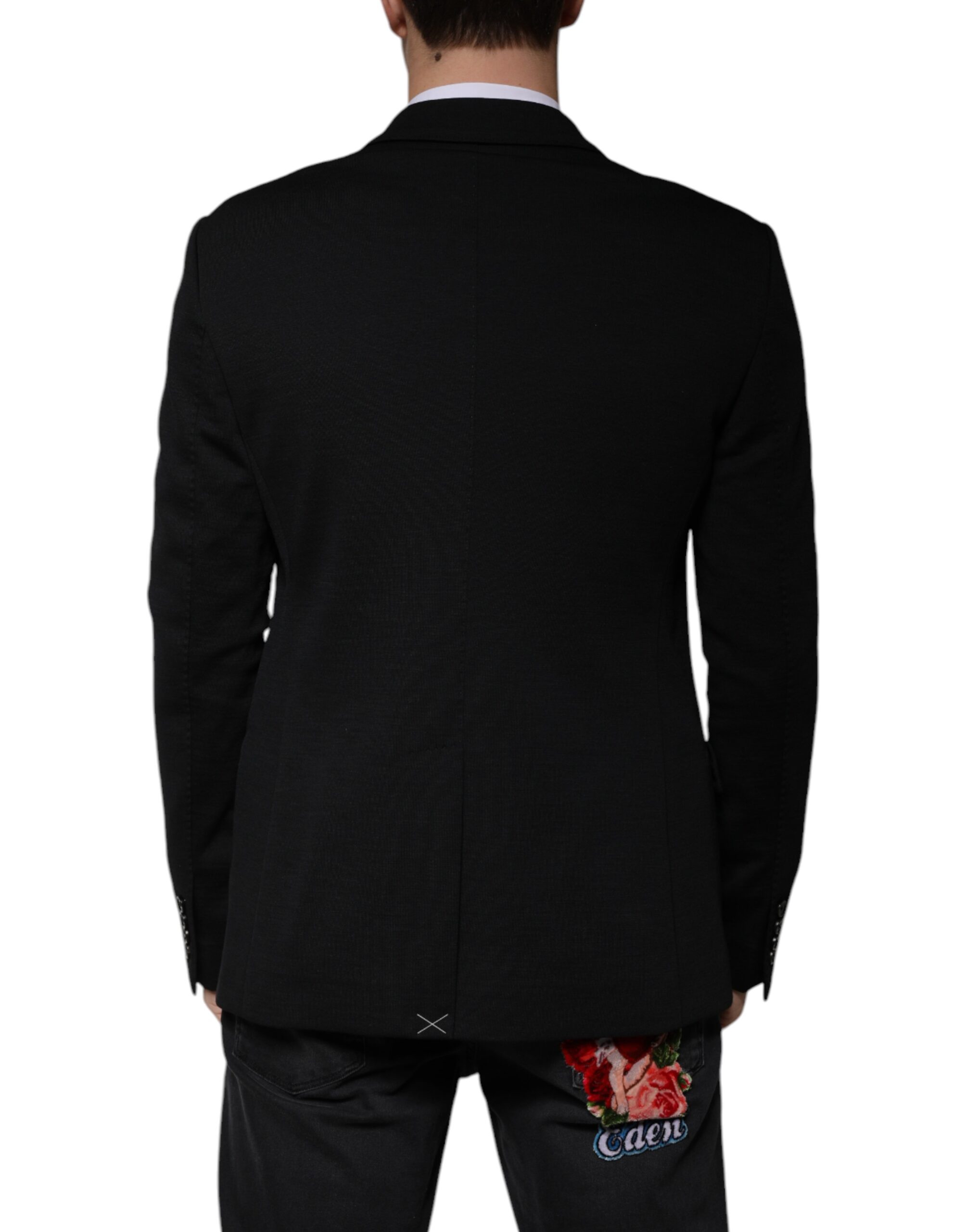 Dolce & Gabbana Black Wool Single Breasted Formal Blazer - Image 4