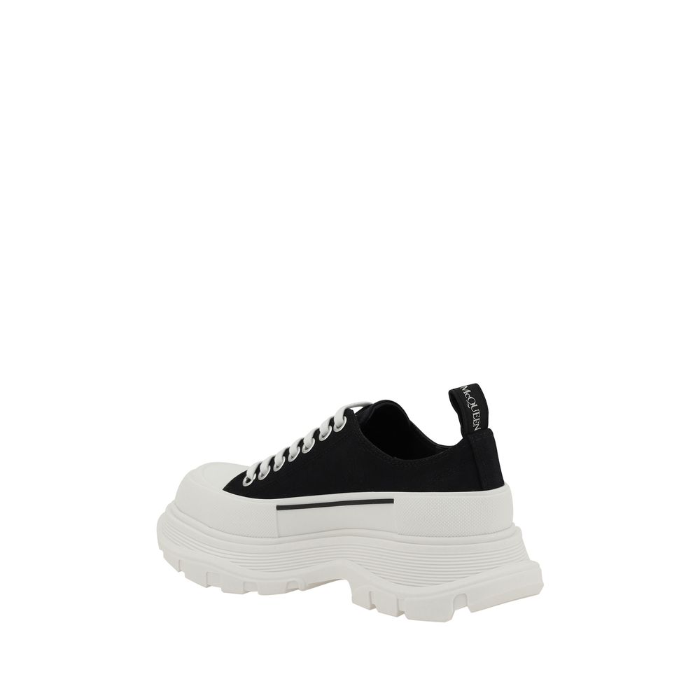Alexander McQueen Black Cotton Chunky Sneakers - Image 3