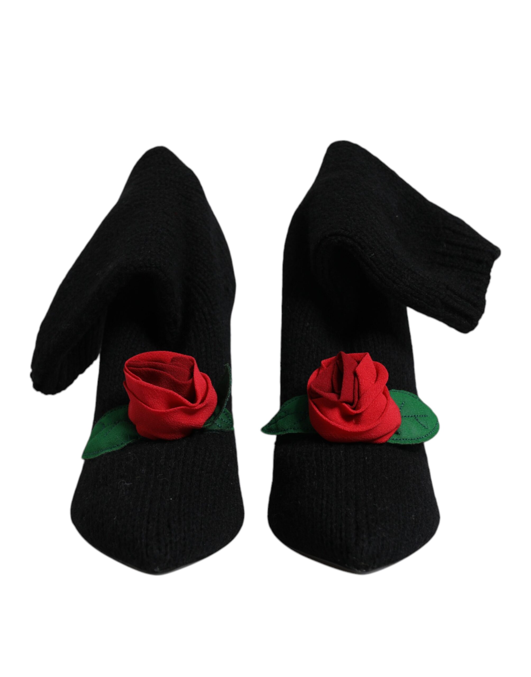 Dolce & Gabbana Black Stiletto Heels Mid Calf Boots Shoes - Image 2