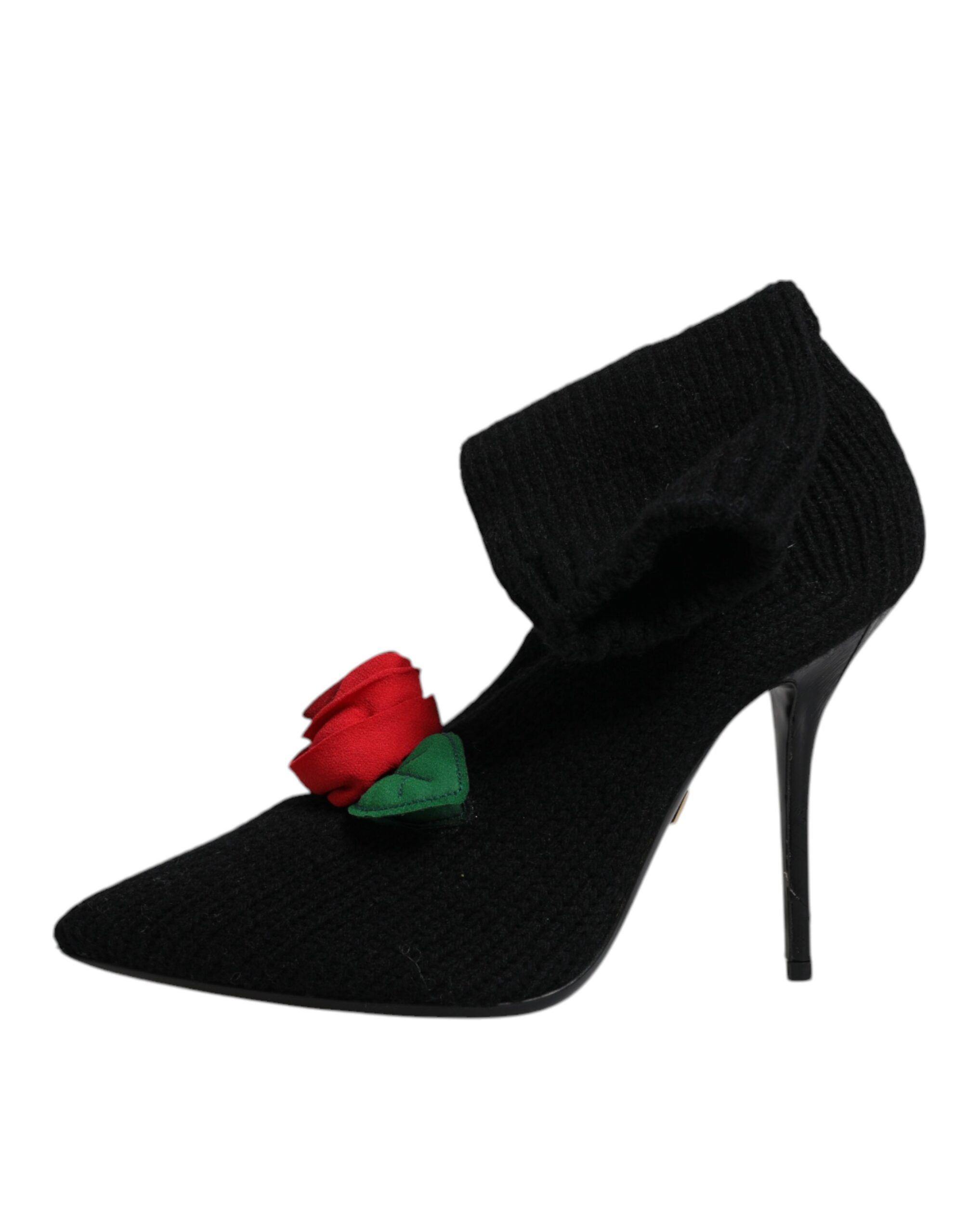 Dolce & Gabbana Black Stiletto Heels Mid Calf Boots Shoes - Image 6