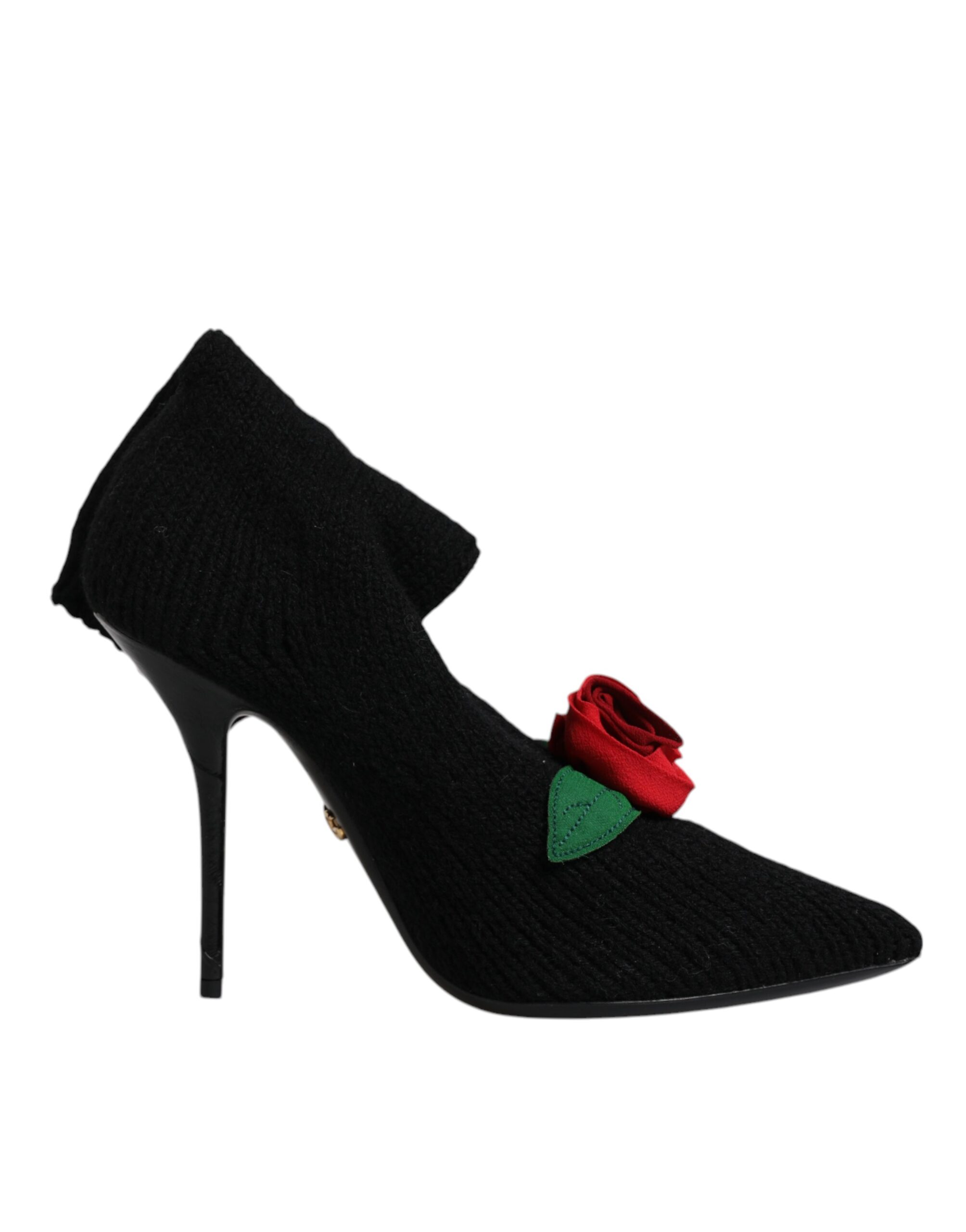 Dolce & Gabbana Black Stiletto Heels Mid Calf Boots Shoes - Image 7