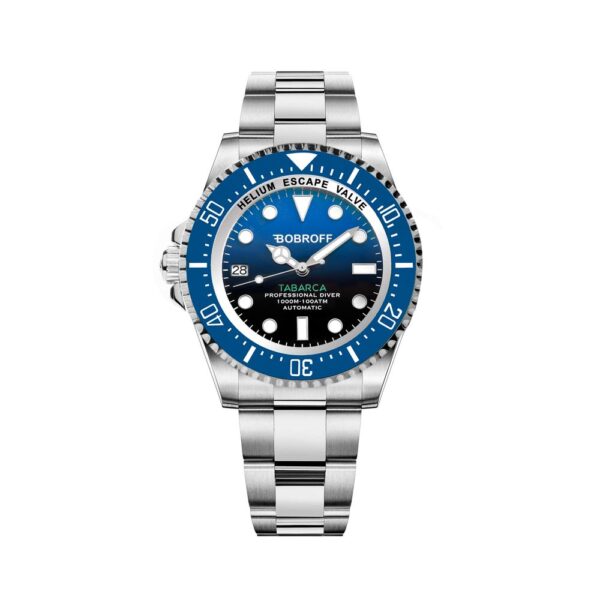 Bobroff Silver Stainless Steel Sport Watch