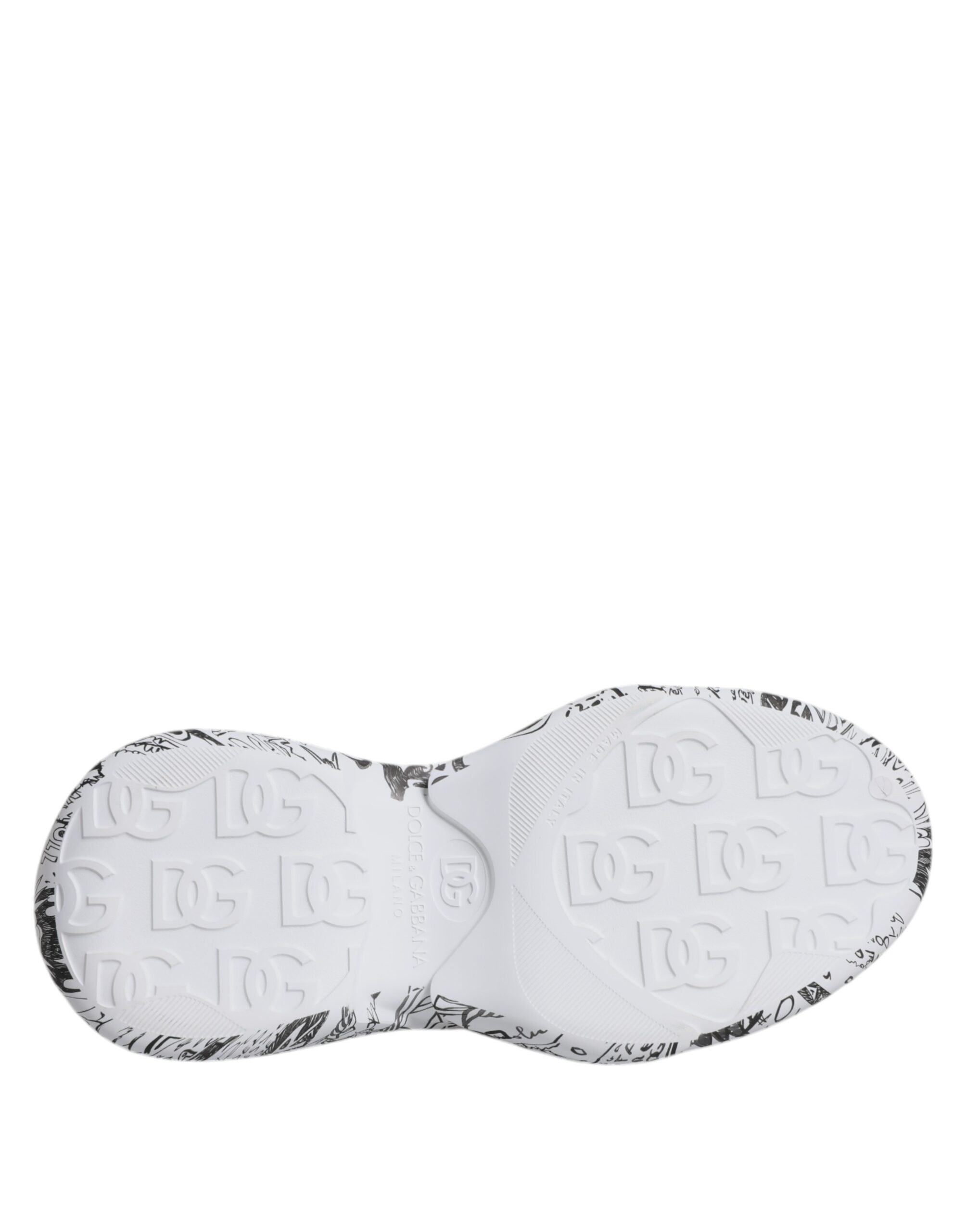 Dolce & Gabbana White Black Graffiti Daymaster Sneakers Shoes - Image 8