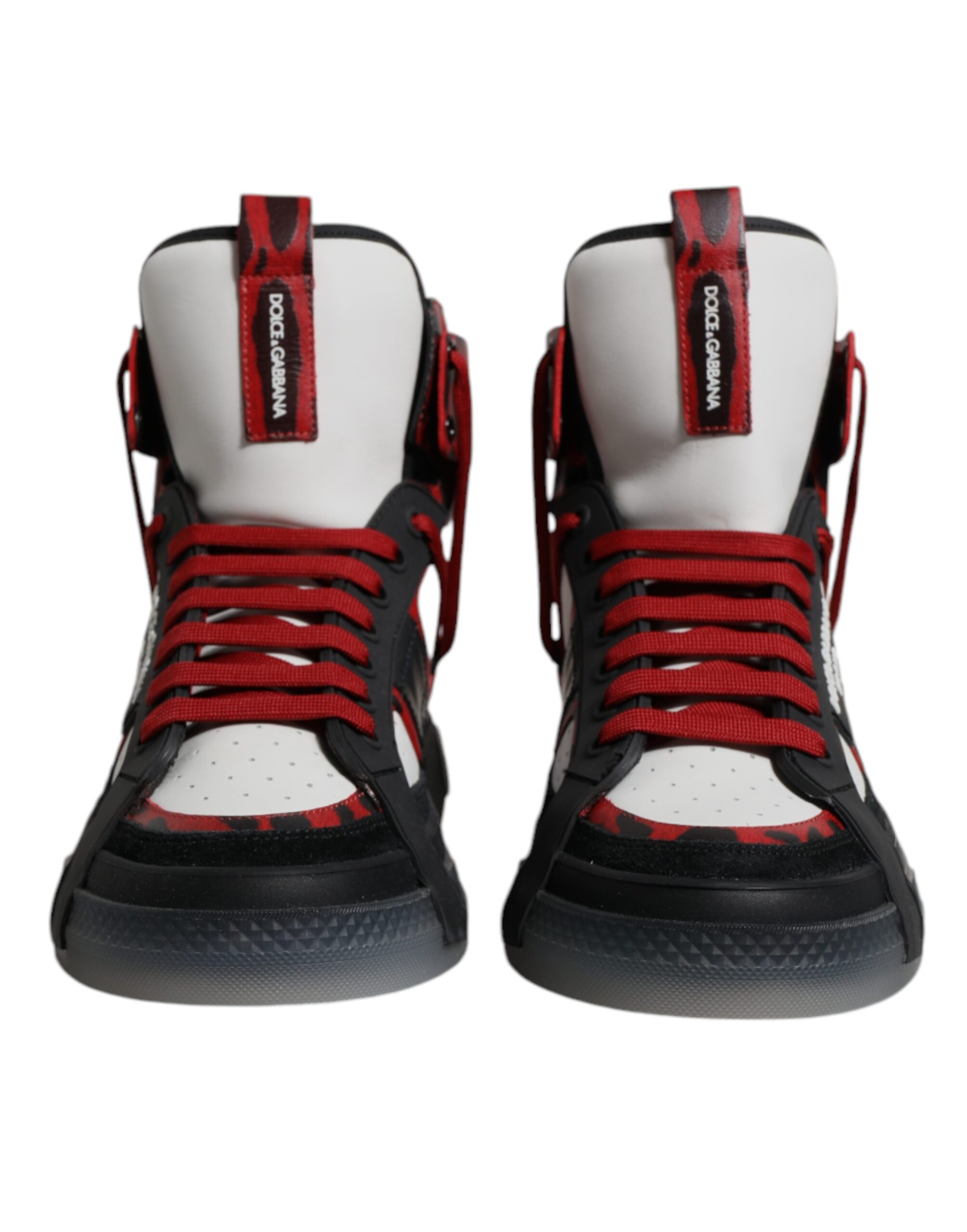 Dolce & Gabbana Multicolor Leather High Top Sneakers Shoes - Image 2