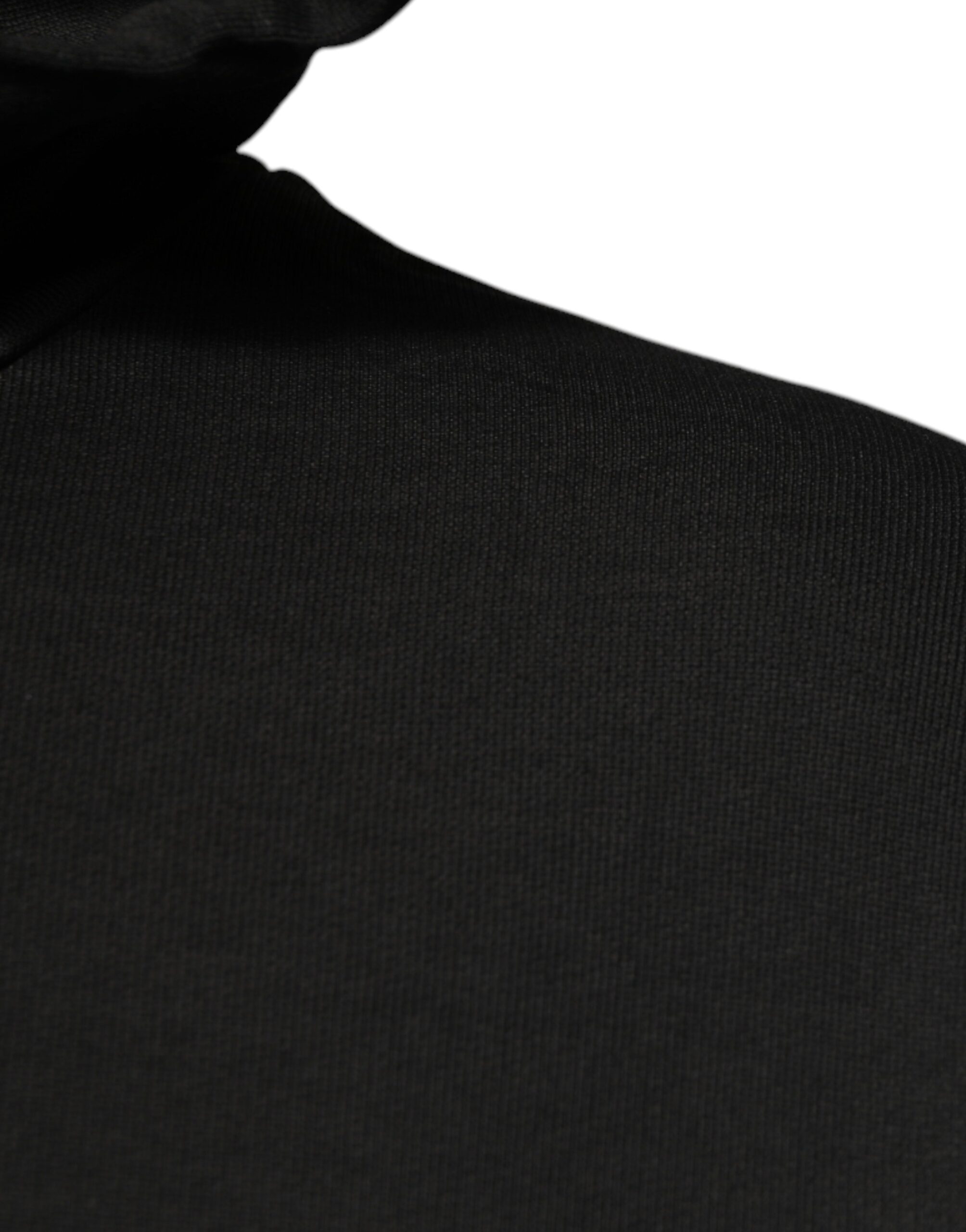 Dolce & Gabbana Black Cotton Hooded DG Shield Pullover Sweater - Image 4